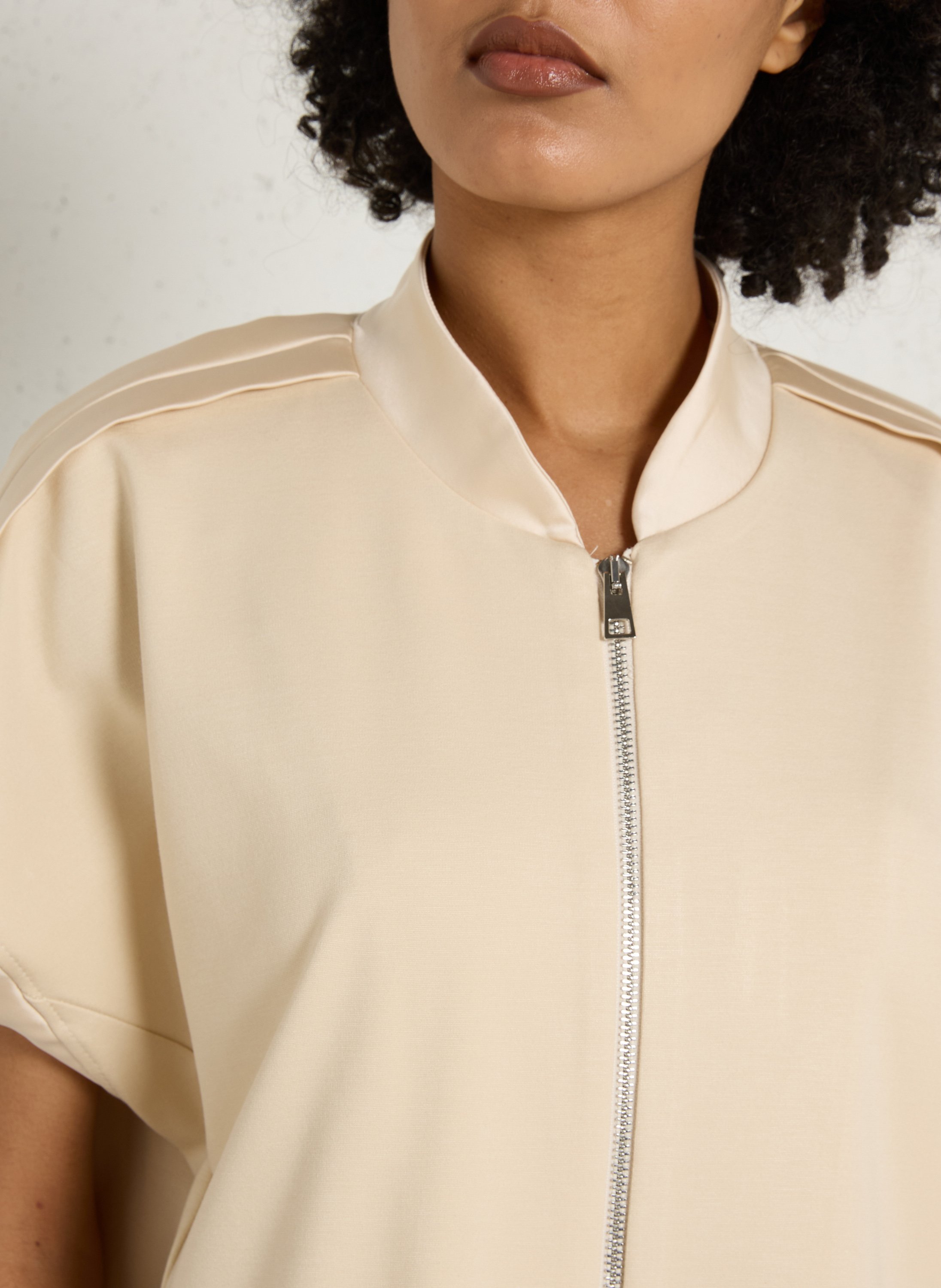 Gilet oversize zippé IMPERIAL Beige