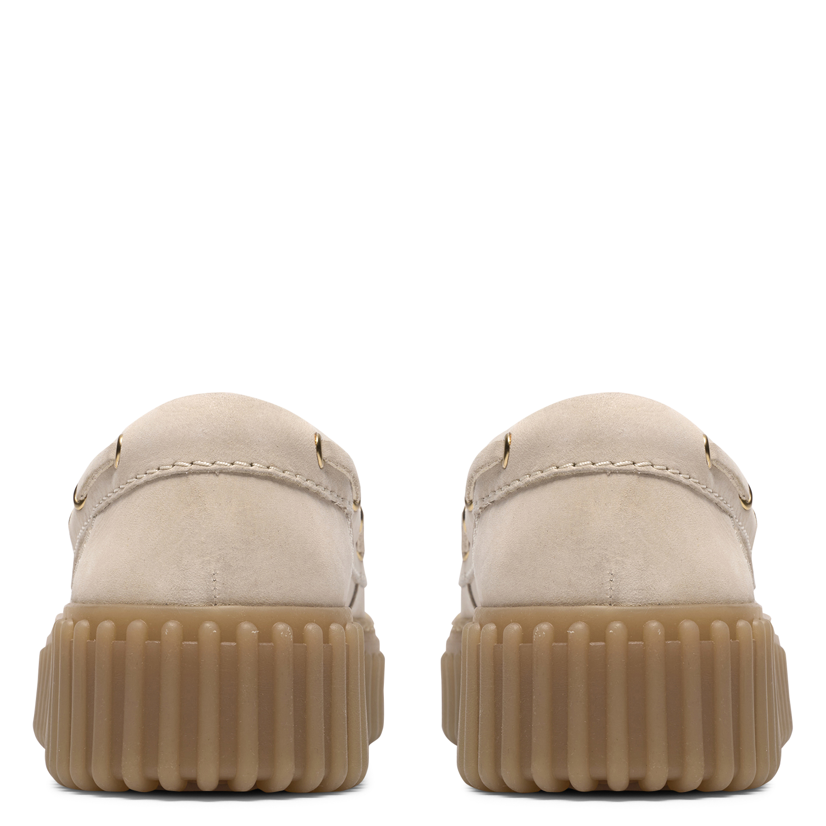 Leather deck shoes CLARKS Beige