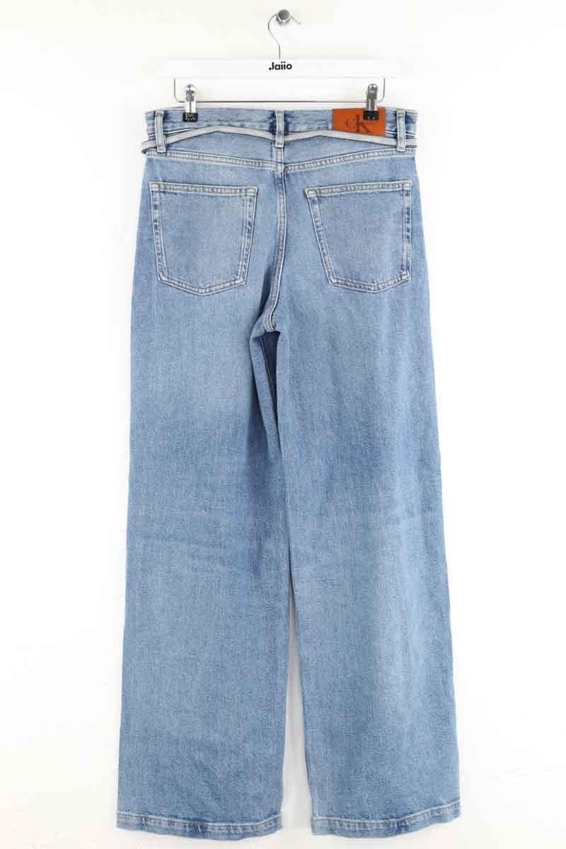 Straight cotton-blend pants CALVIN KLEIN - Seconde Main Blue