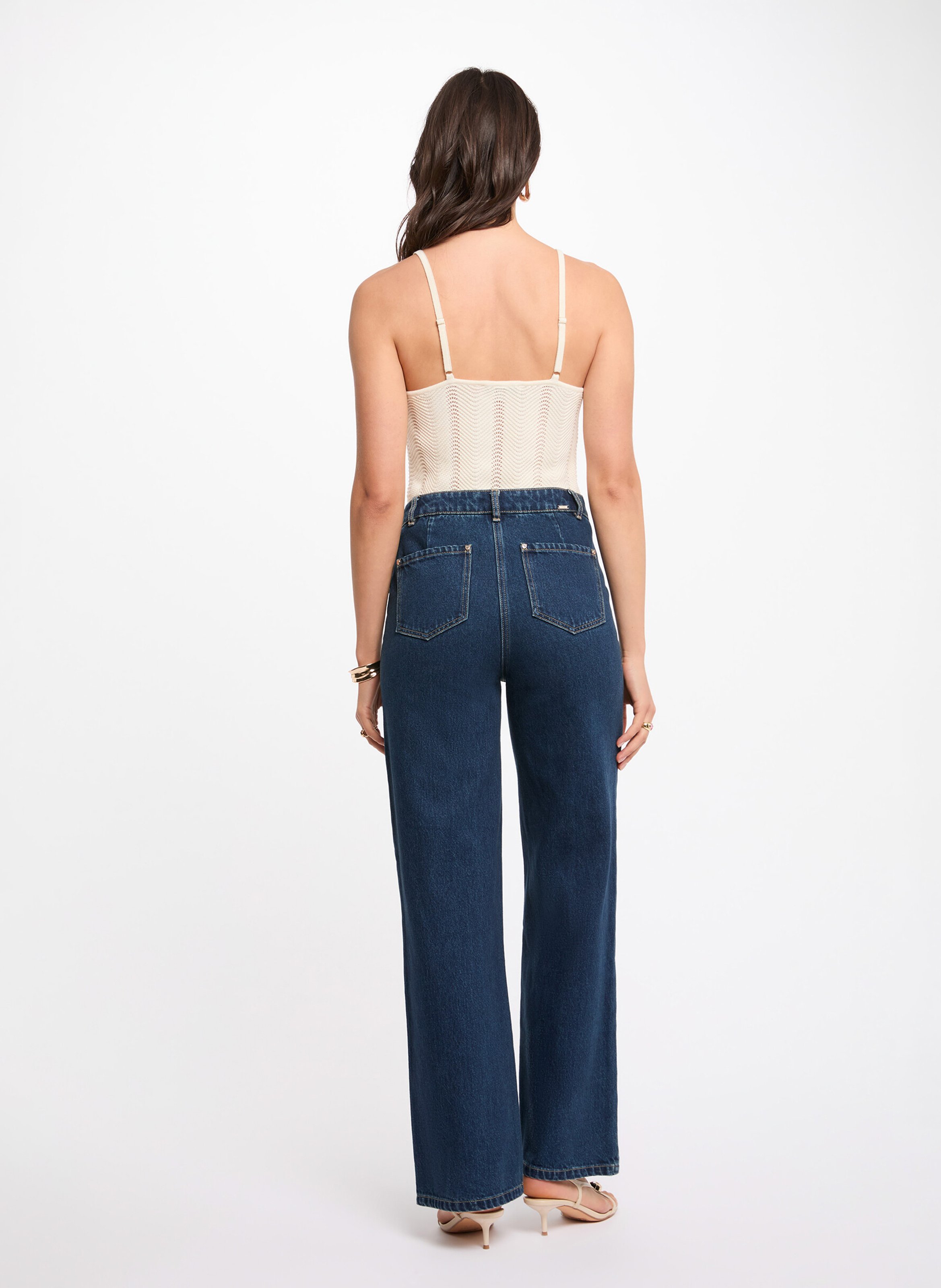 Débardeur en maille fine MORGAN Beige