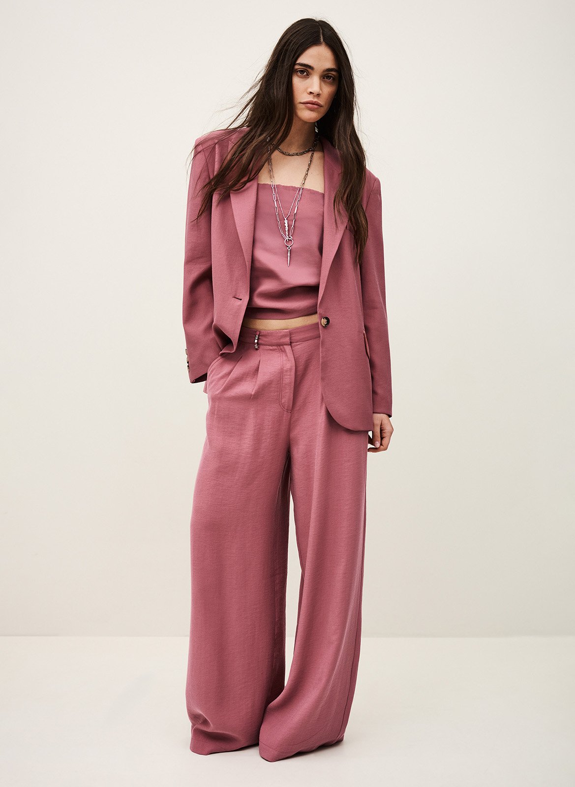 Veste col tailleur  Rose