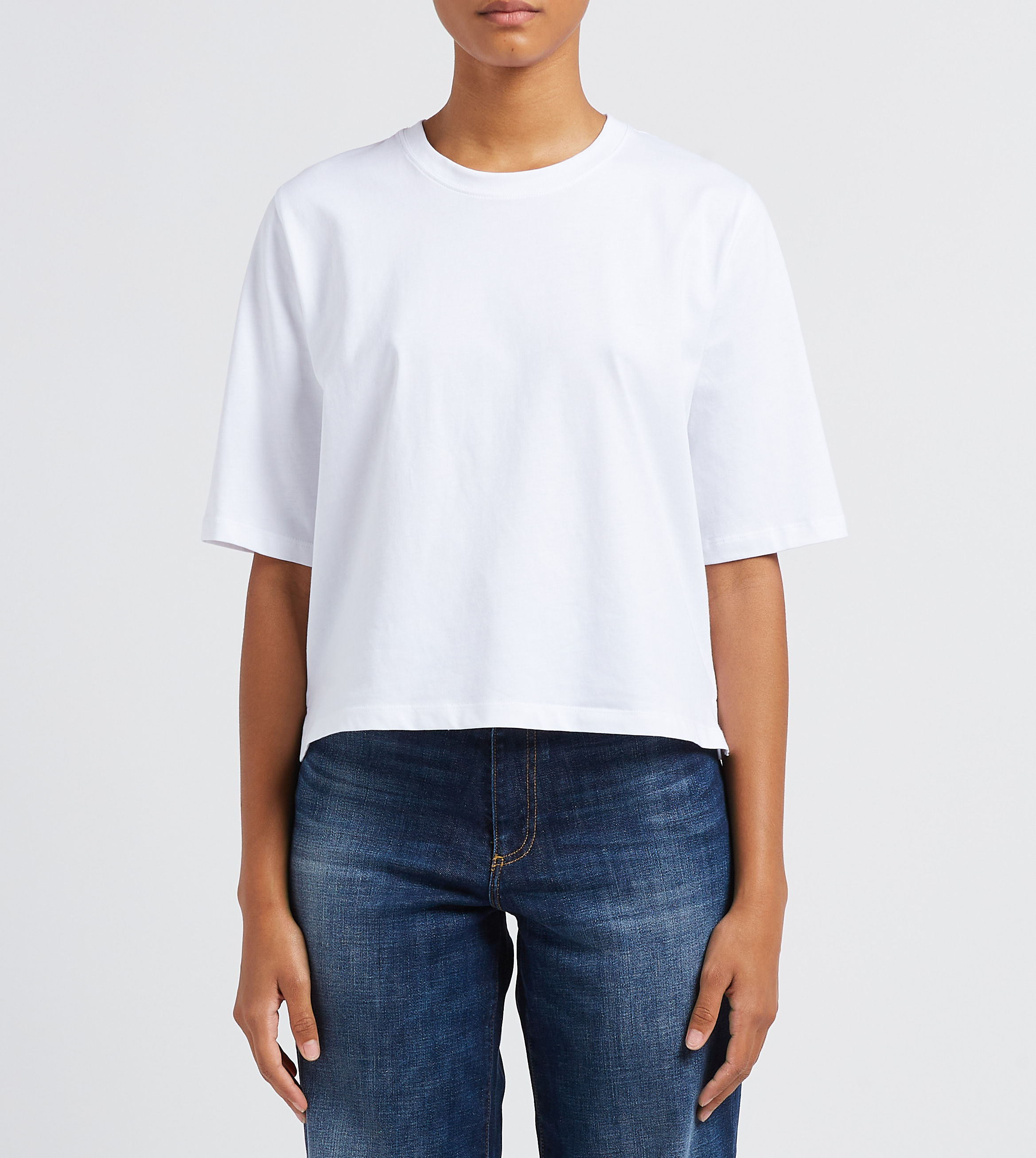 Loose-fit round-neck cotton T-shirt SESSUN White