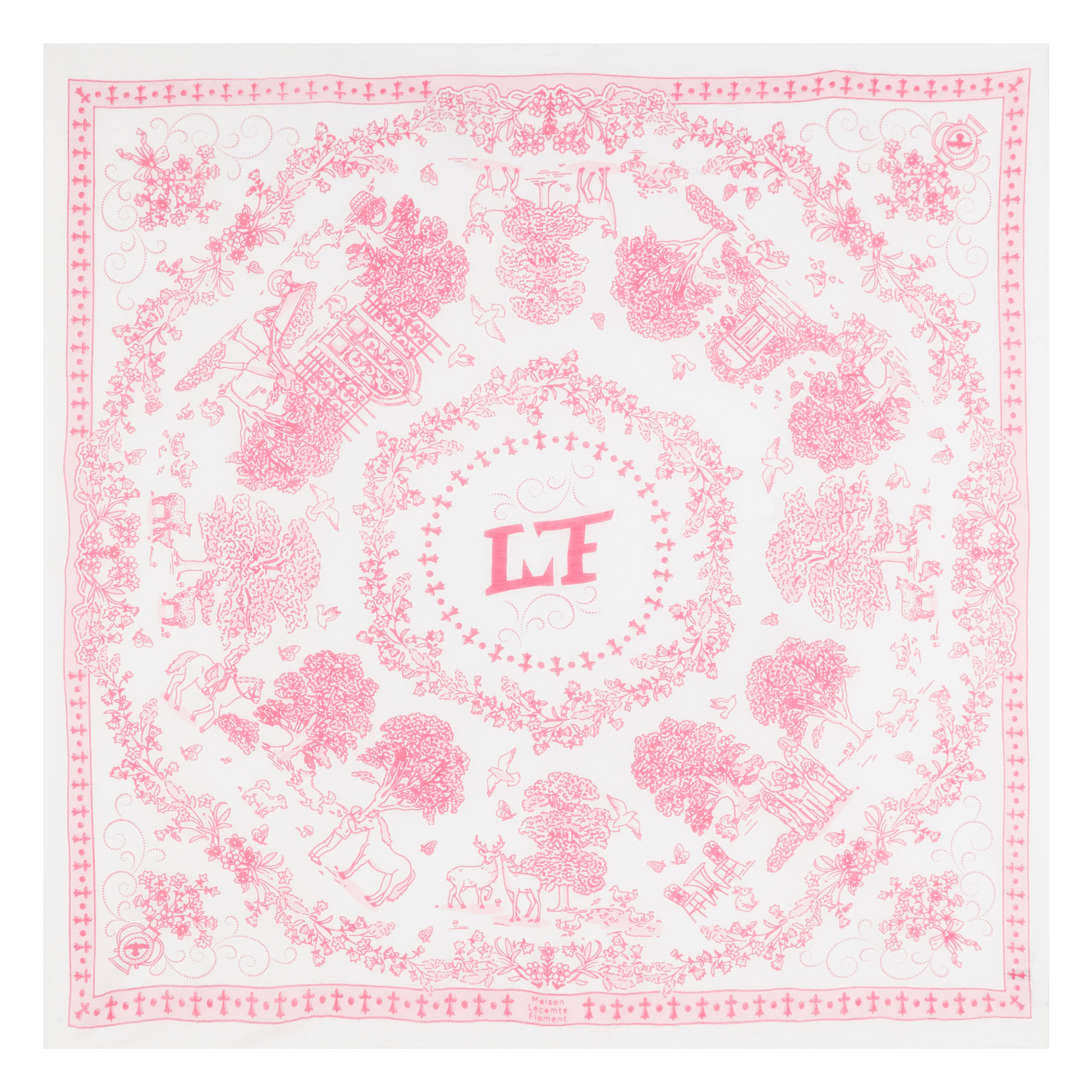 Foulard met bloemenprint MAISON LECOMTE FLAMENT