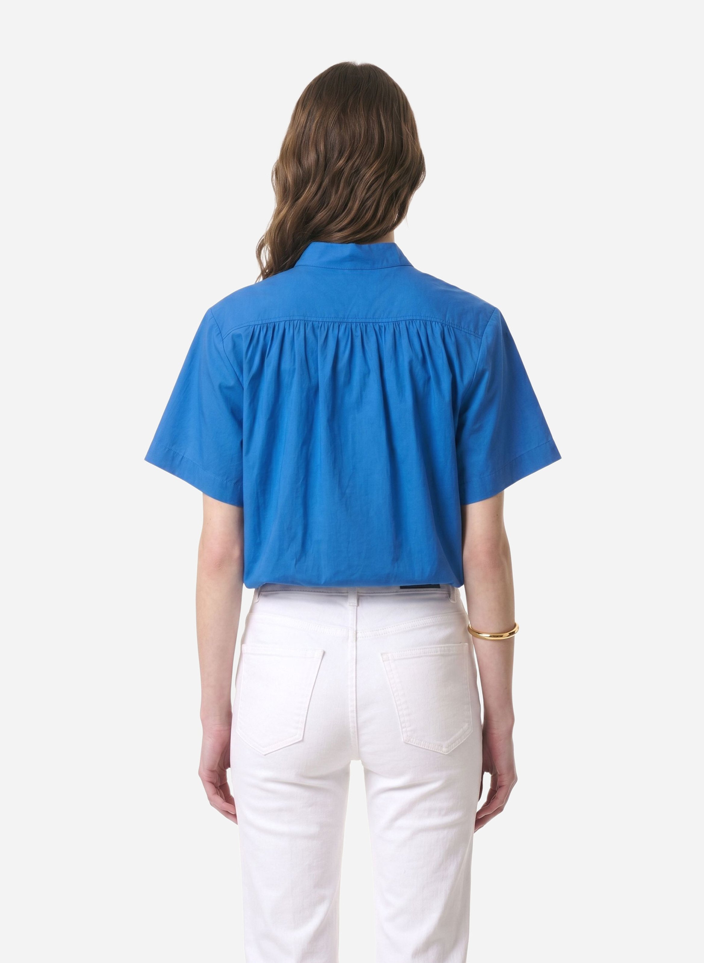 Blouse à manches courtes unie VANESSA BRUNO Blue