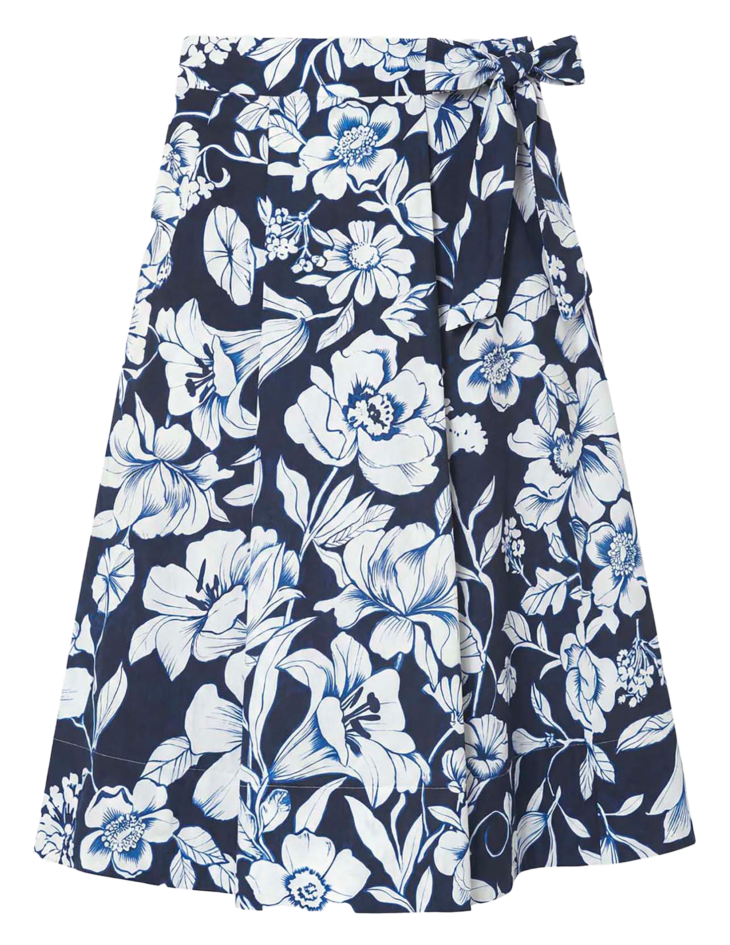 Jupe longue en coton imprimé TARA JARMON Bleu