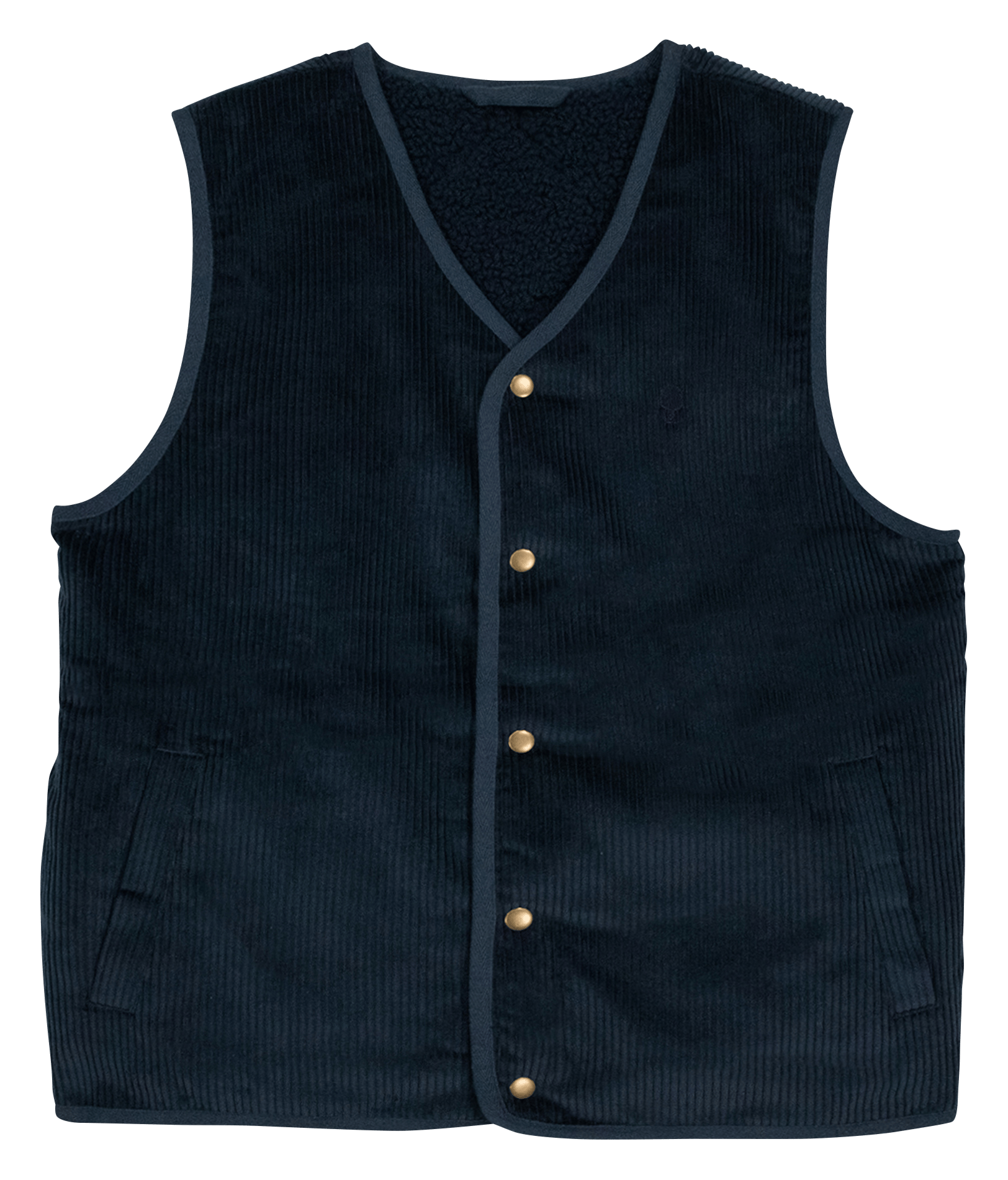 Veste sans manches en velours côtelé FAGUO Bleu