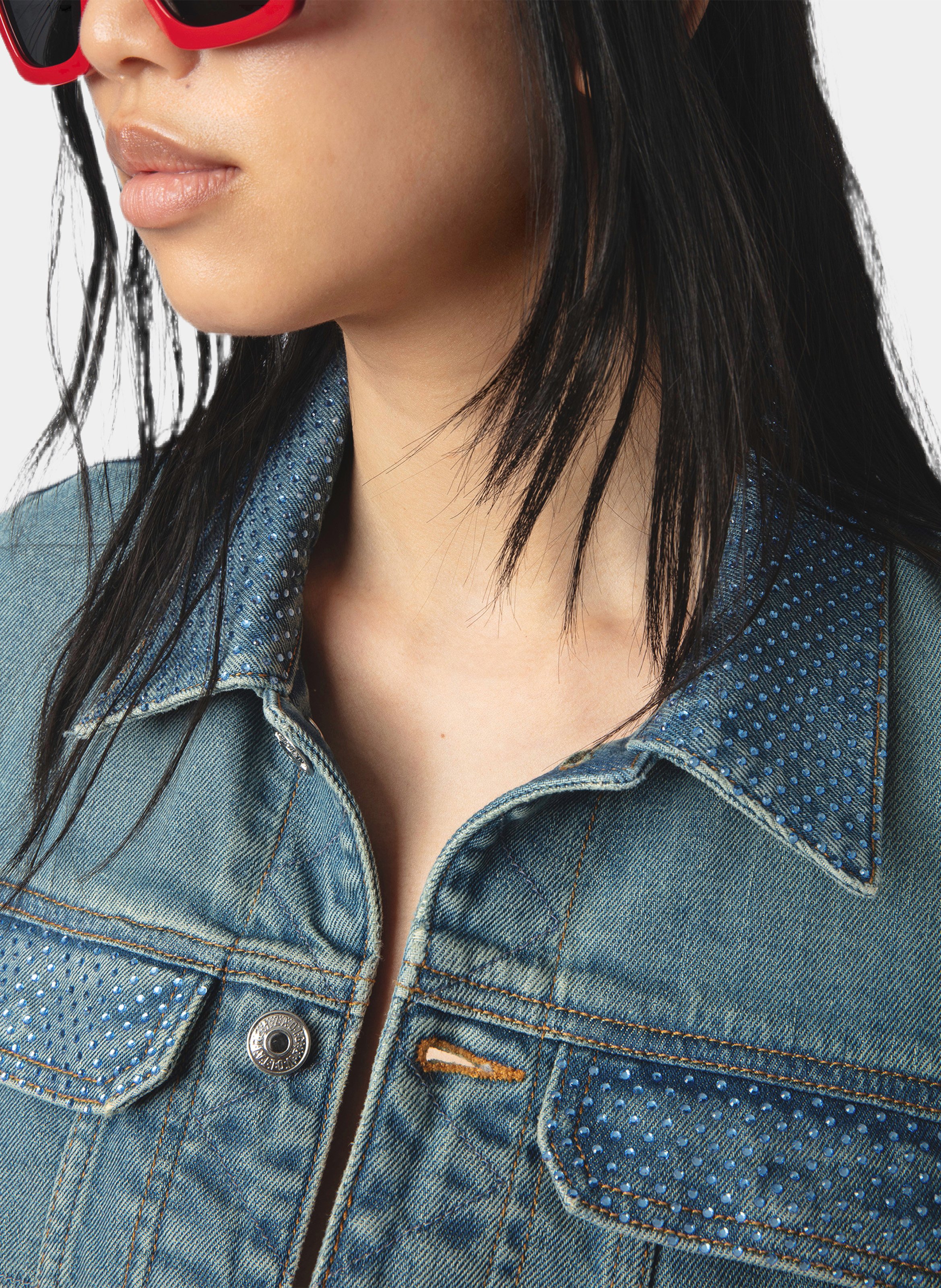 Cotton-blend coat with classic collar ZADIG&VOLTAIRE Blue