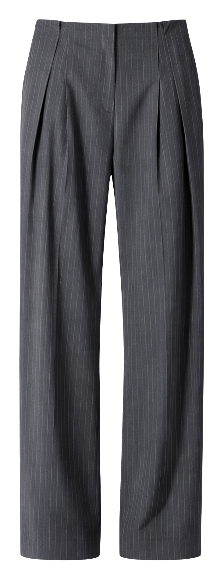 Pantalon droit en laine mélangée rayée IRO Gris