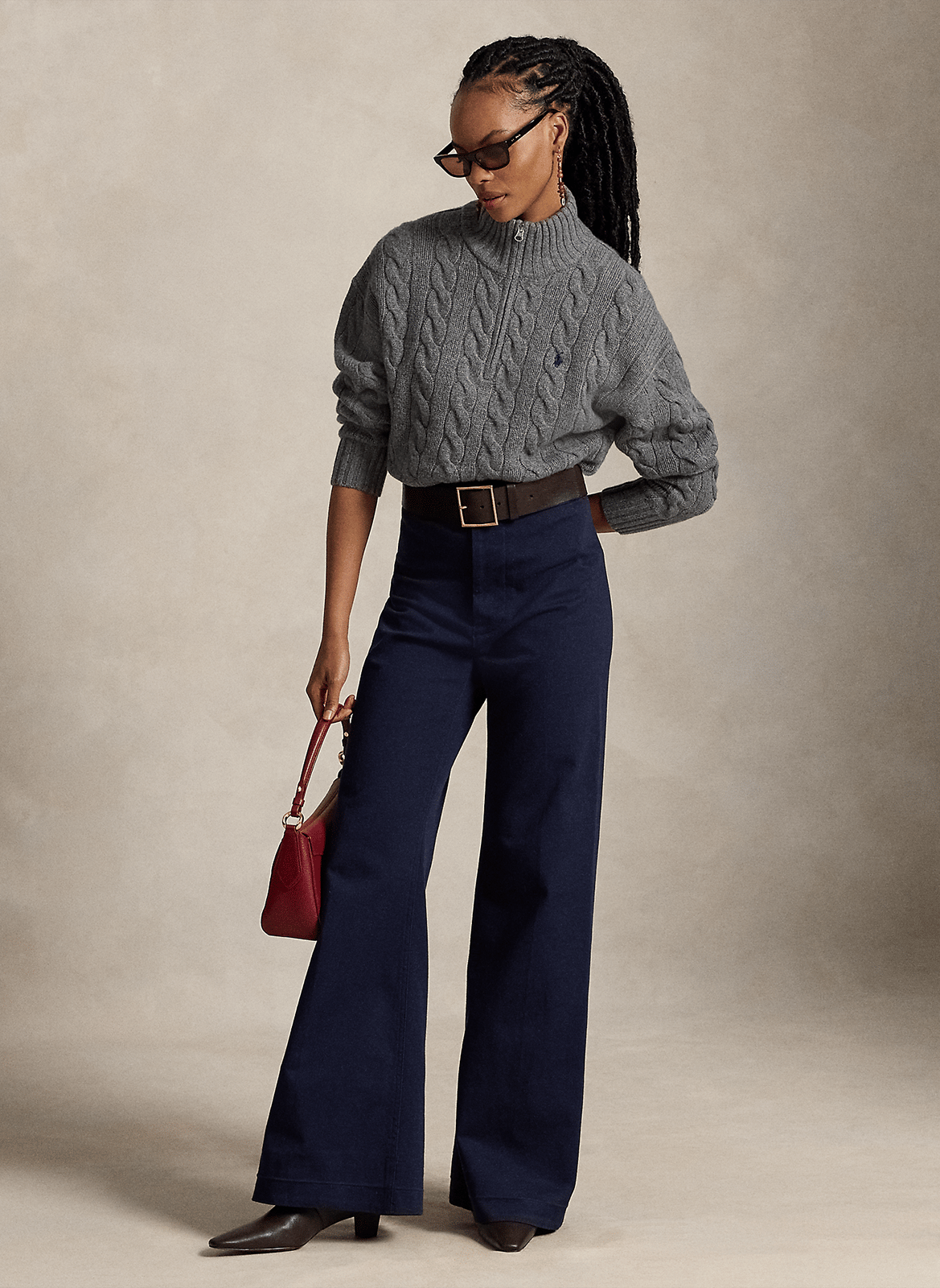 Wool and cashmere high-neck sweater | Grey POLO RALPH LAUREN Women