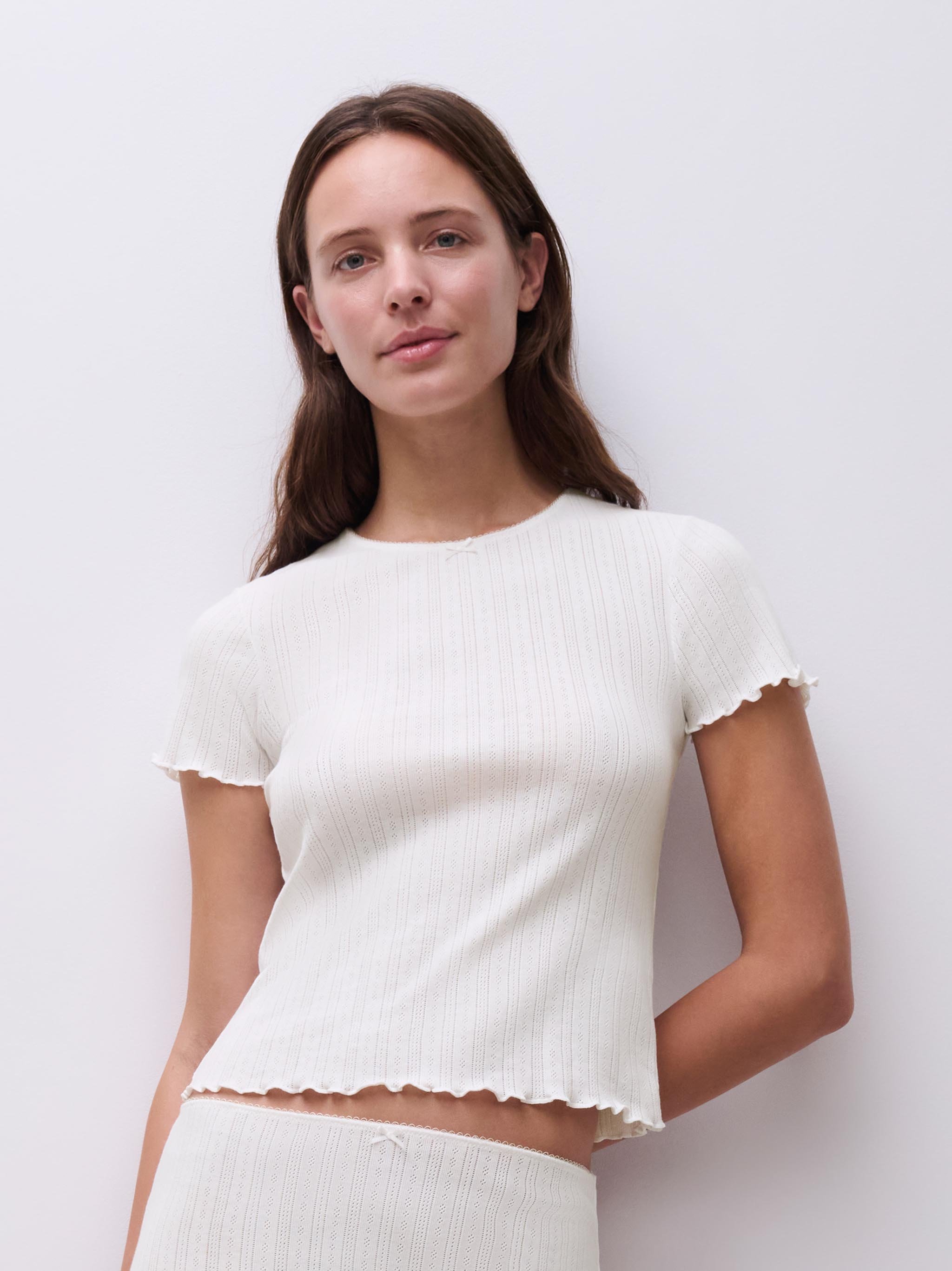 Short-sleeved T-shirt CHANTELLE PULP White