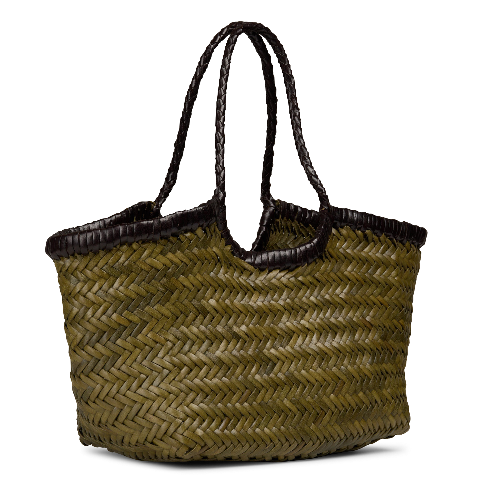 Woven leather handbag | Brown DRAGON DIFFUSION Women