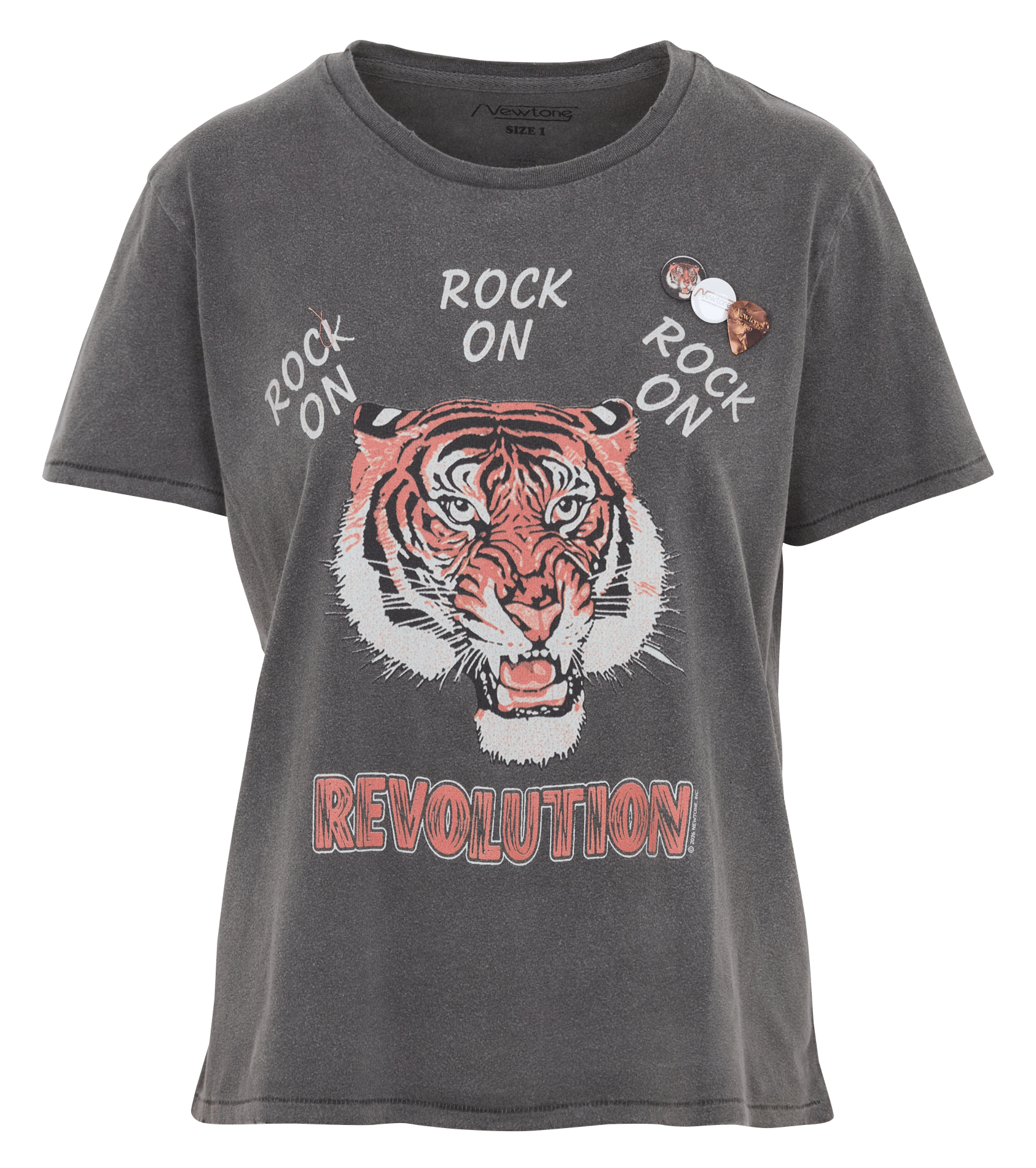Tee-shirt imprimé en coton  NEWTONE Gris