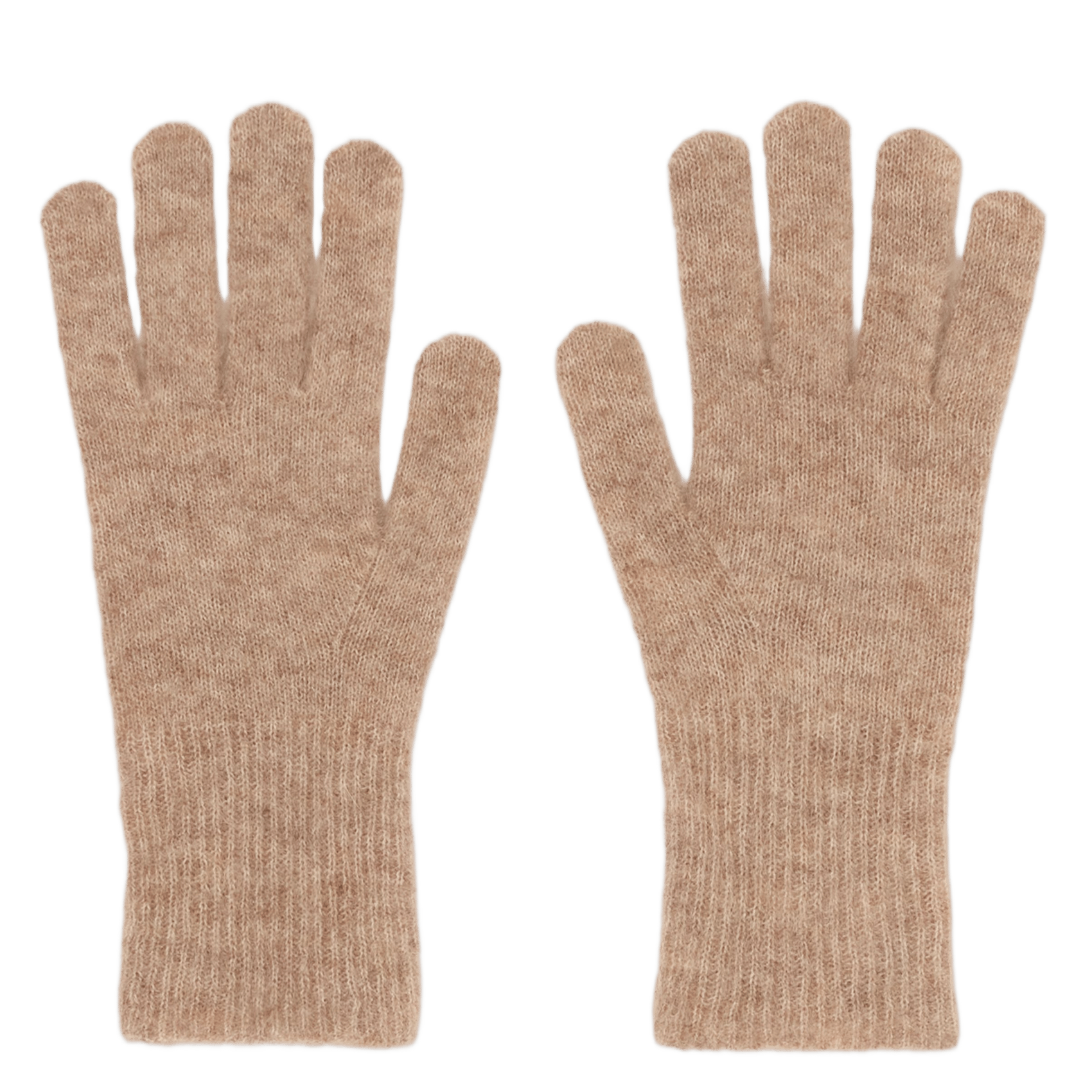 Plain mixed wool gloves CLAUDIE PIERLOT Beige