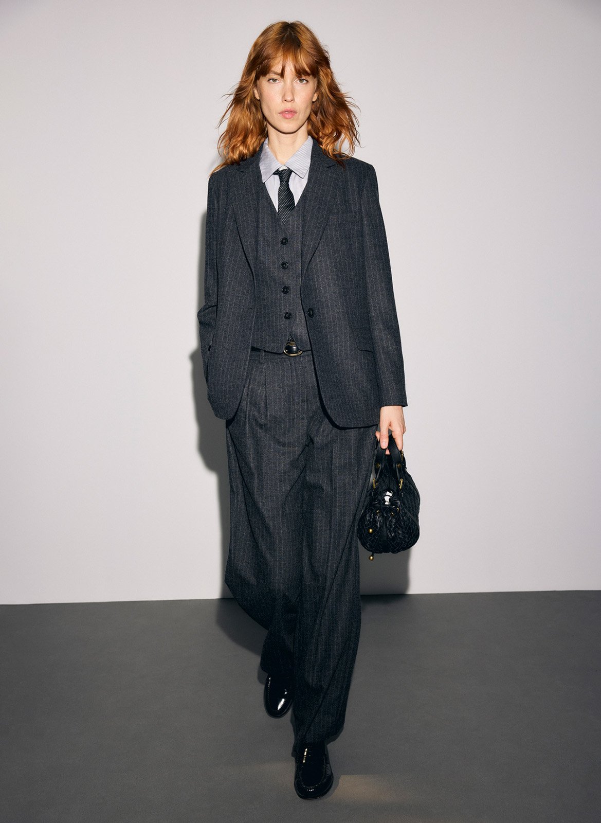 Gestreifte Bundfaltenhose GERARD DAREL Grau