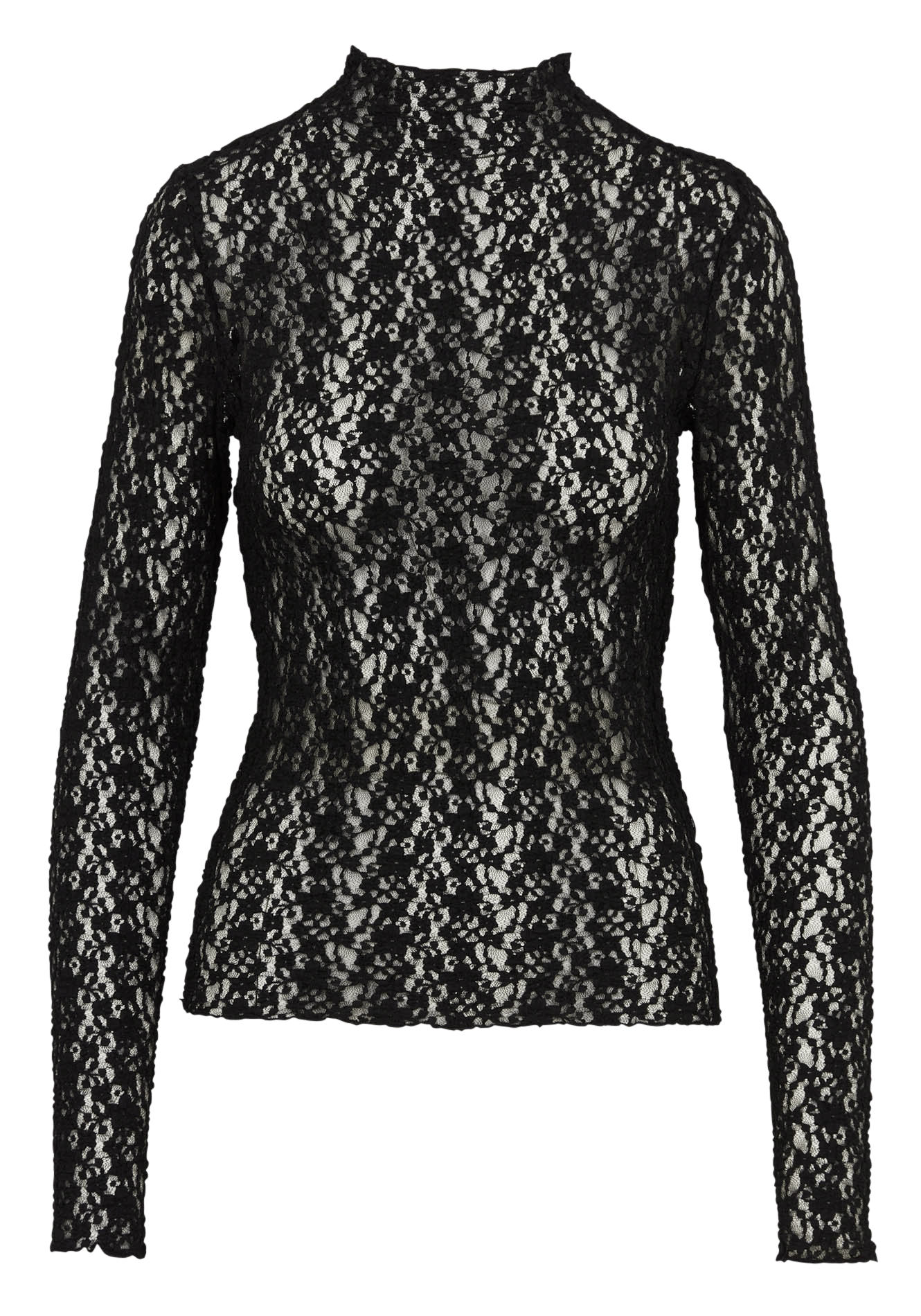 Top ajusté en dentelle JC SOPHIE Noir