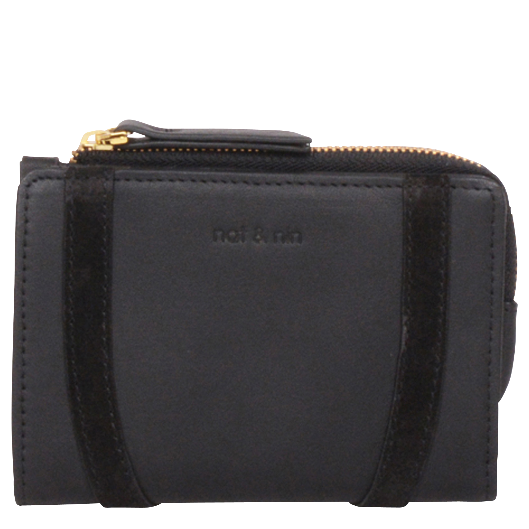 Portefeuille en cuir  NAT & NIN Noir