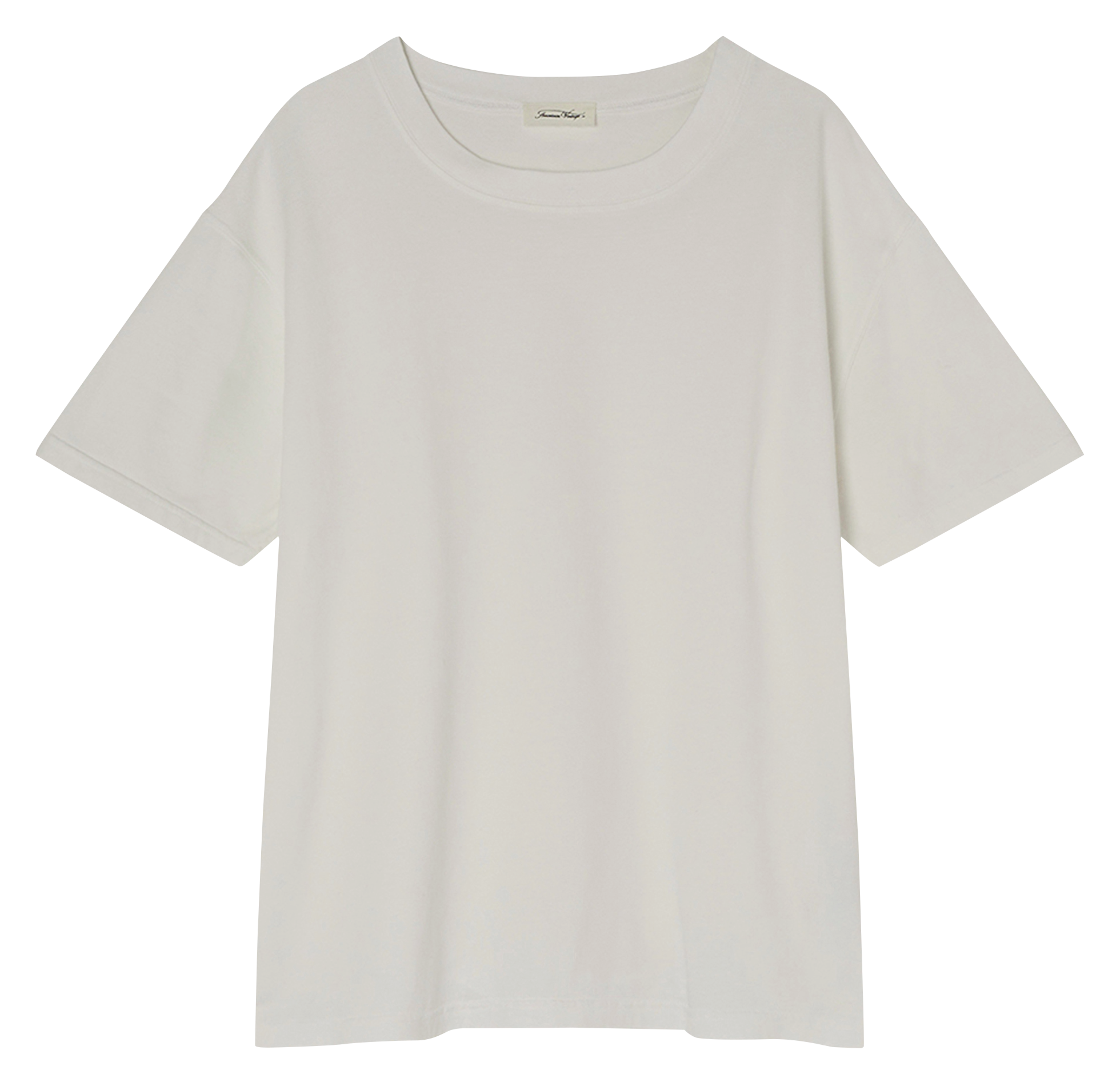 Tee-shirt ample col rond en coton  AMERICAN VINTAGE Blanc