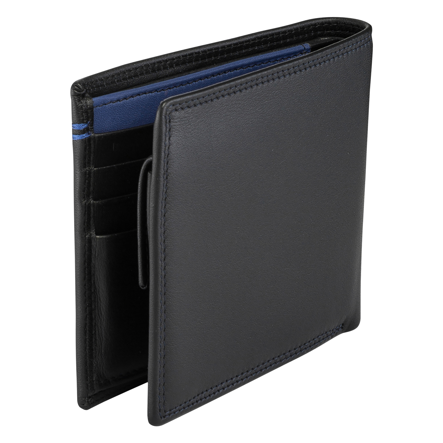 Smooth leather wallet LE TANNEUR Black