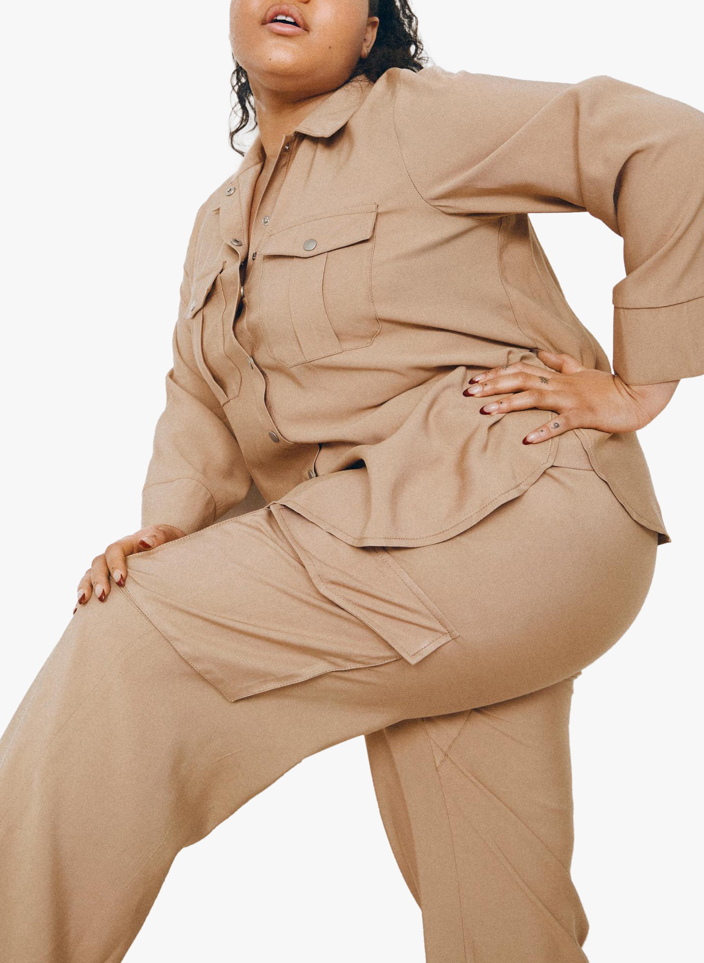 Pantalon droit  EVOKED Beige