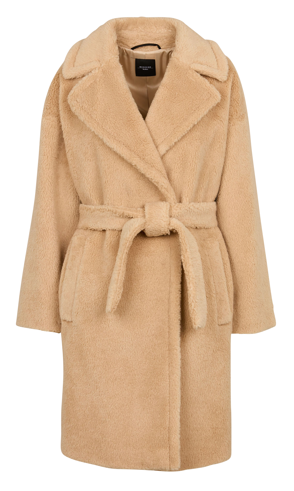 Manteau droit col tailleur en laine mélangée MAX MARA WEEK END Beige