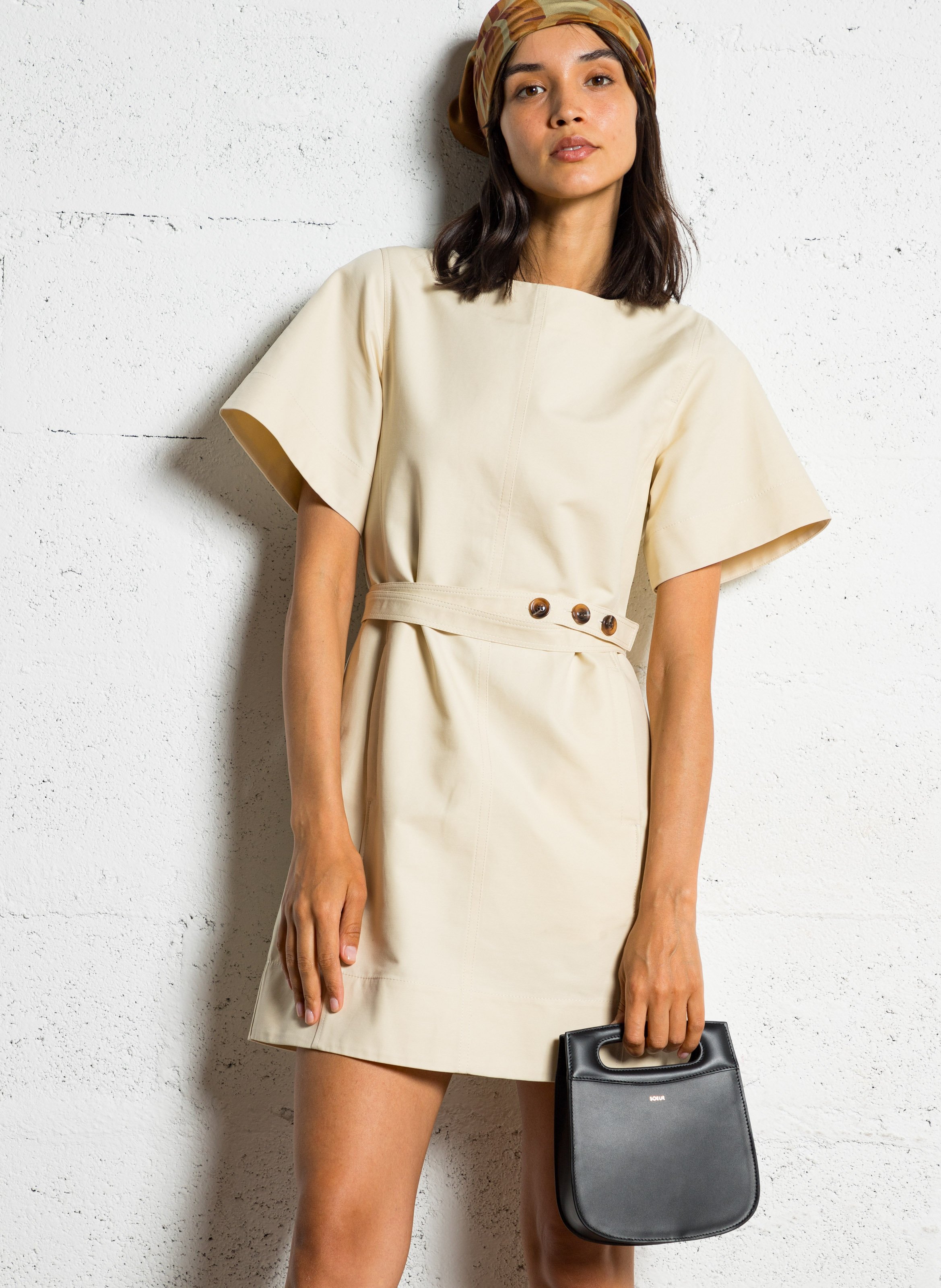 Umhängetasche aus Leder SOEUR Schwarz