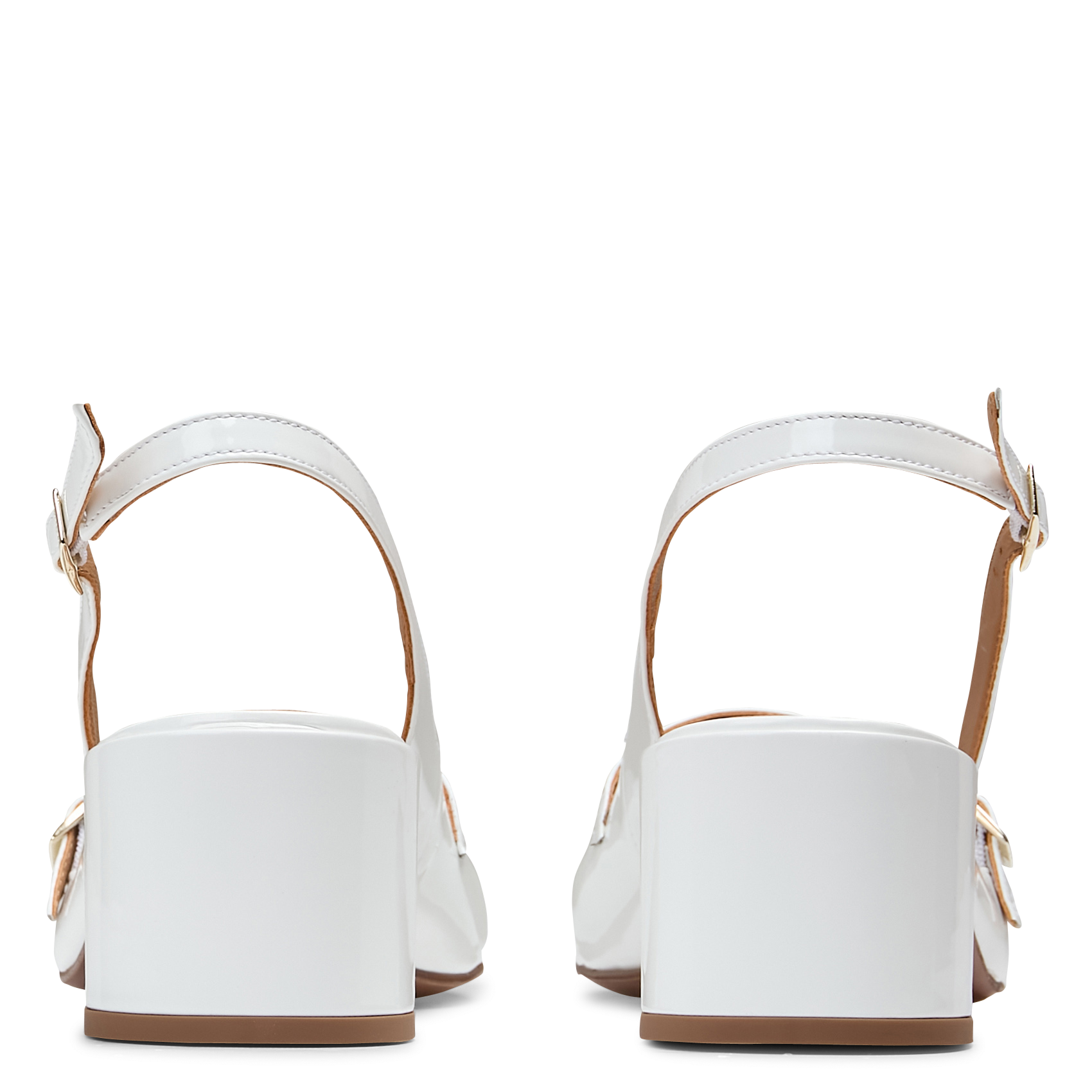 Babies en cuir métallisé JB MARTIN Blanc