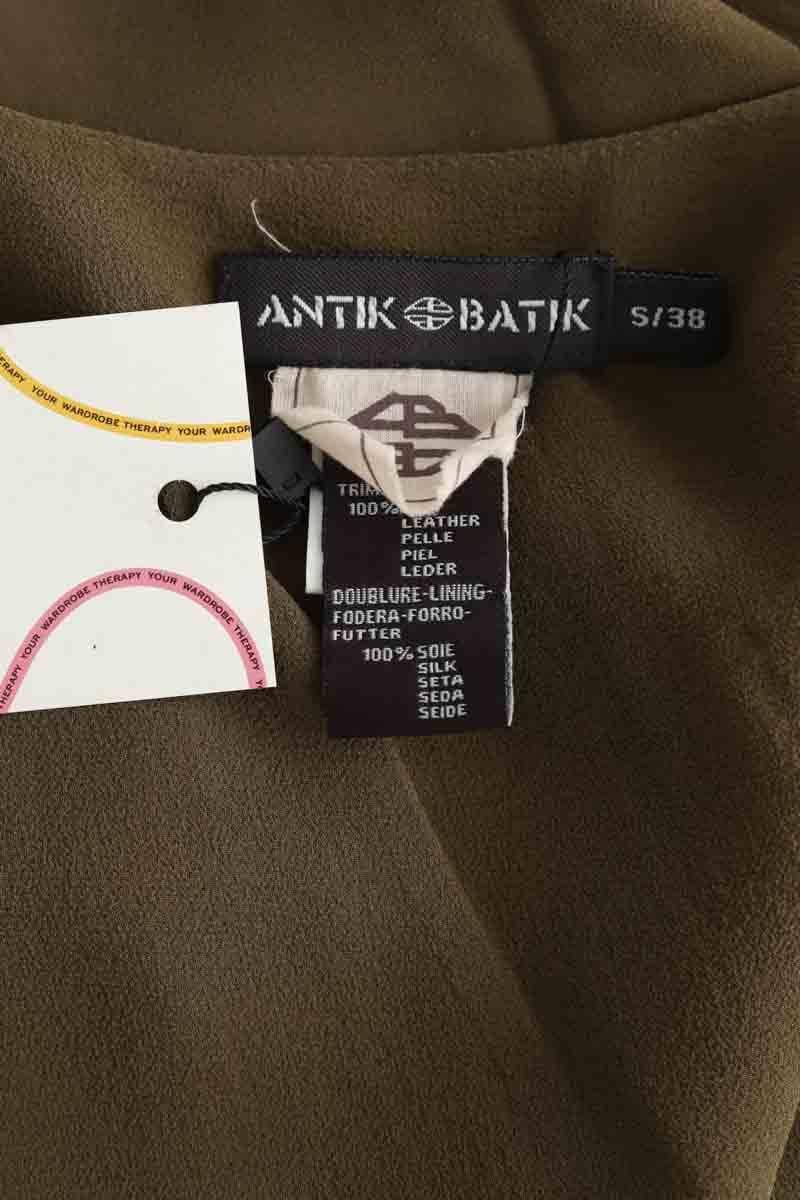 Silk blazer ANTIK BATIK - Seconde Main Khaki