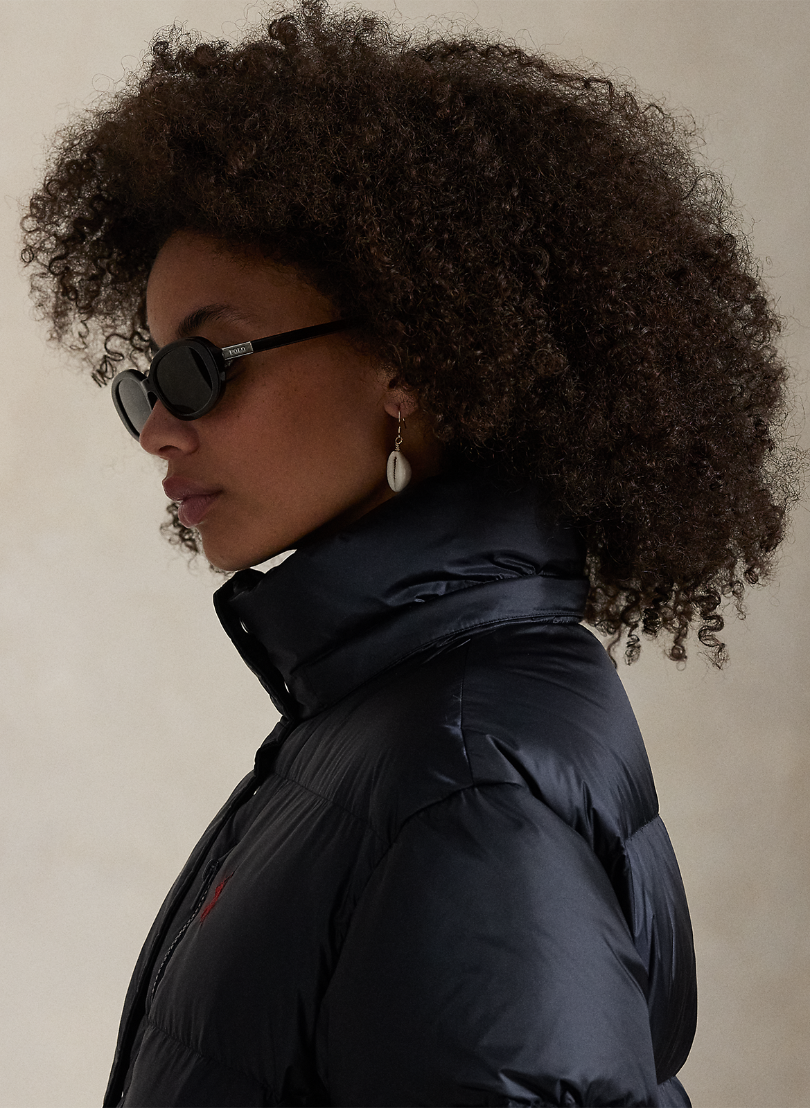 Doudoune col montant à capuche POLO RALPH LAUREN Bleu