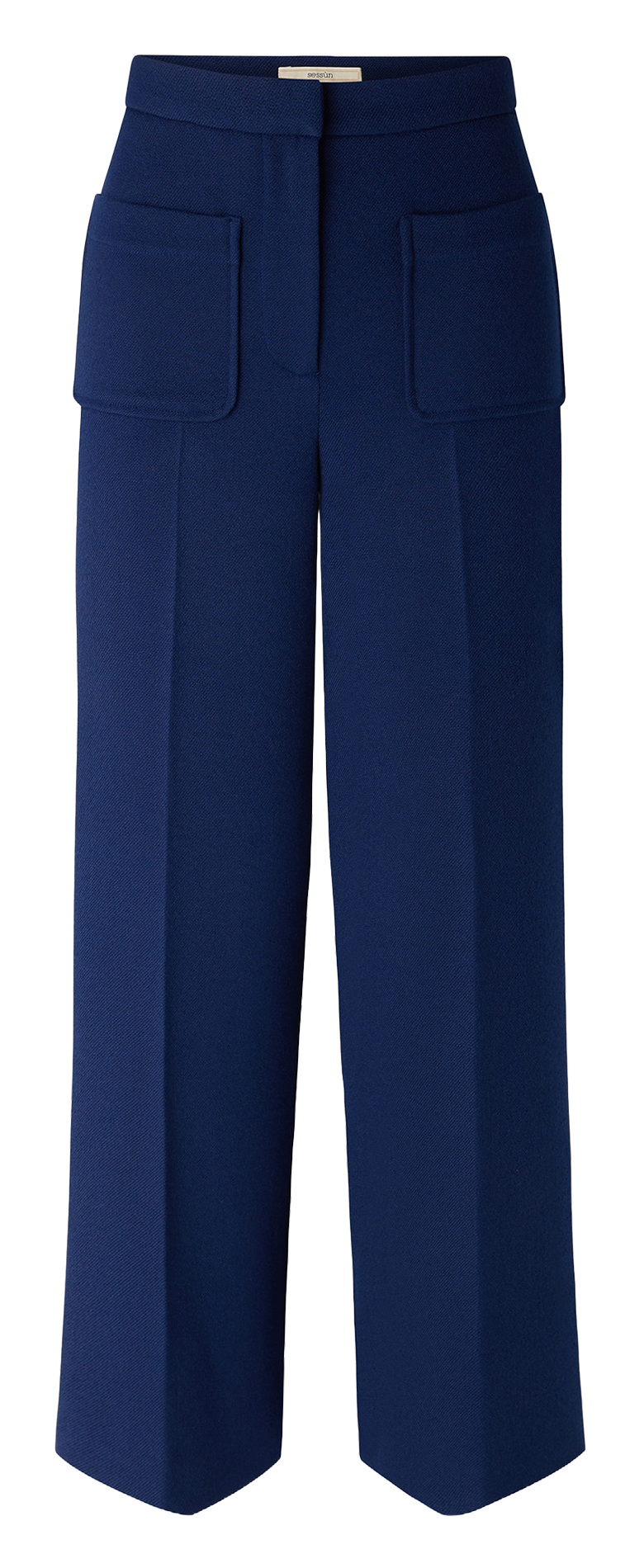 Rechte broek met scherpe plooien SESSUN Blauw
