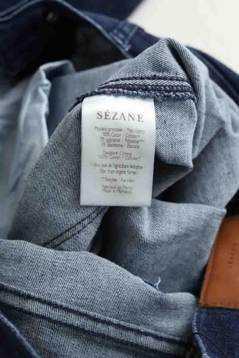 Cotton skinny jeans SEZANE - Seconde main Blue