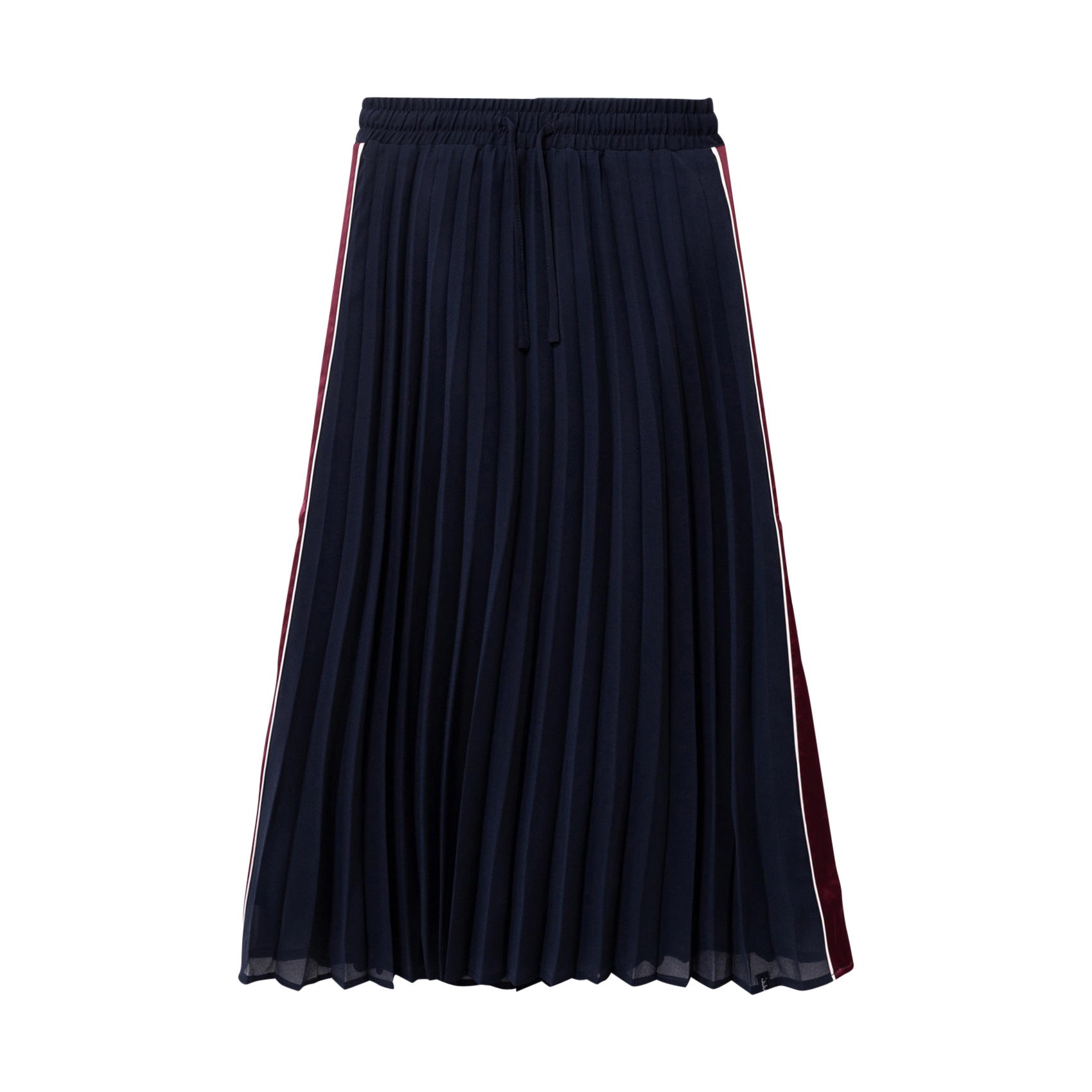 Jupe longue plissée rayures côtés IKKS JUNIOR Bleu