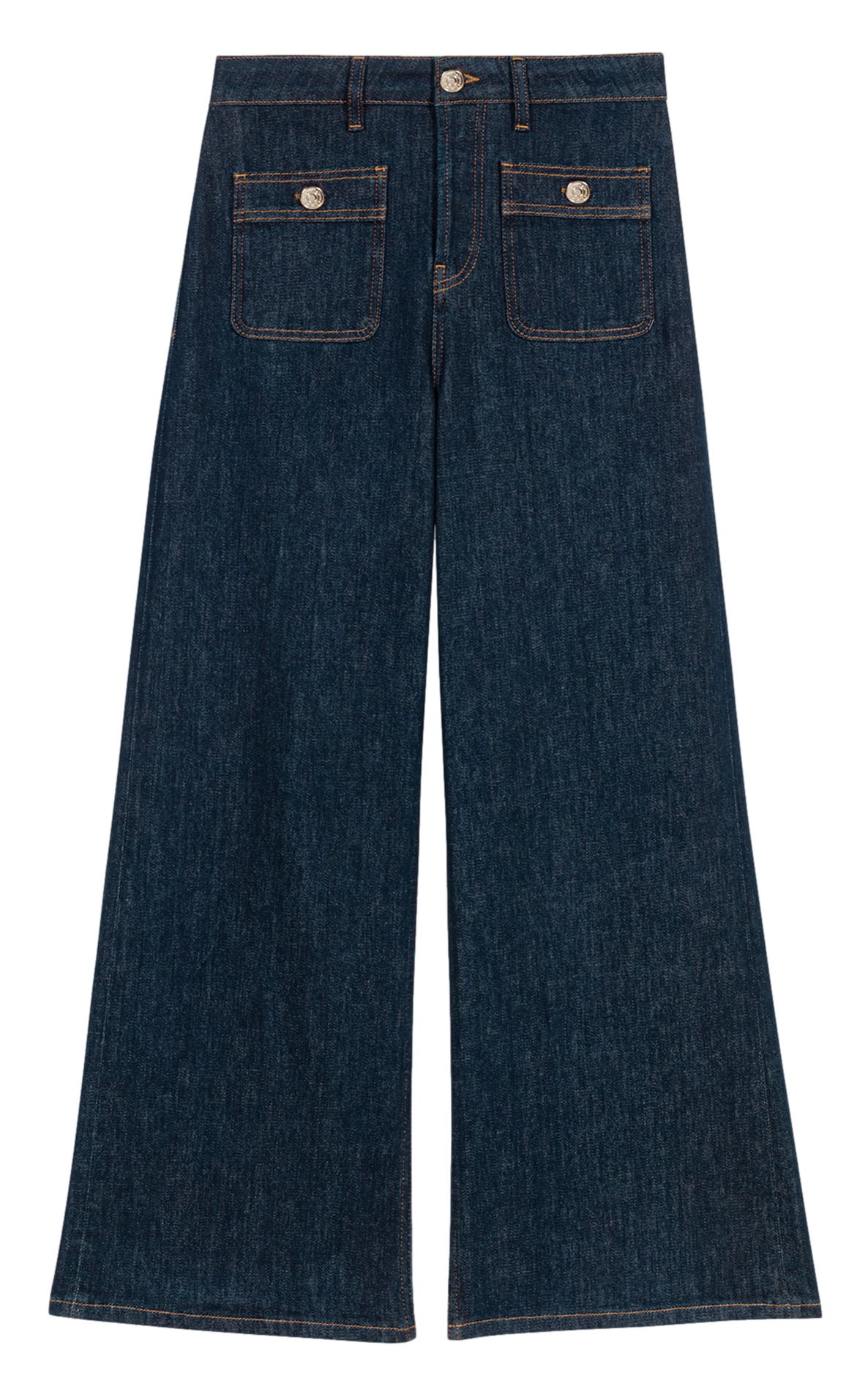 Gekleurde straight-fit jeans met 5 zakken MAJE Blauw