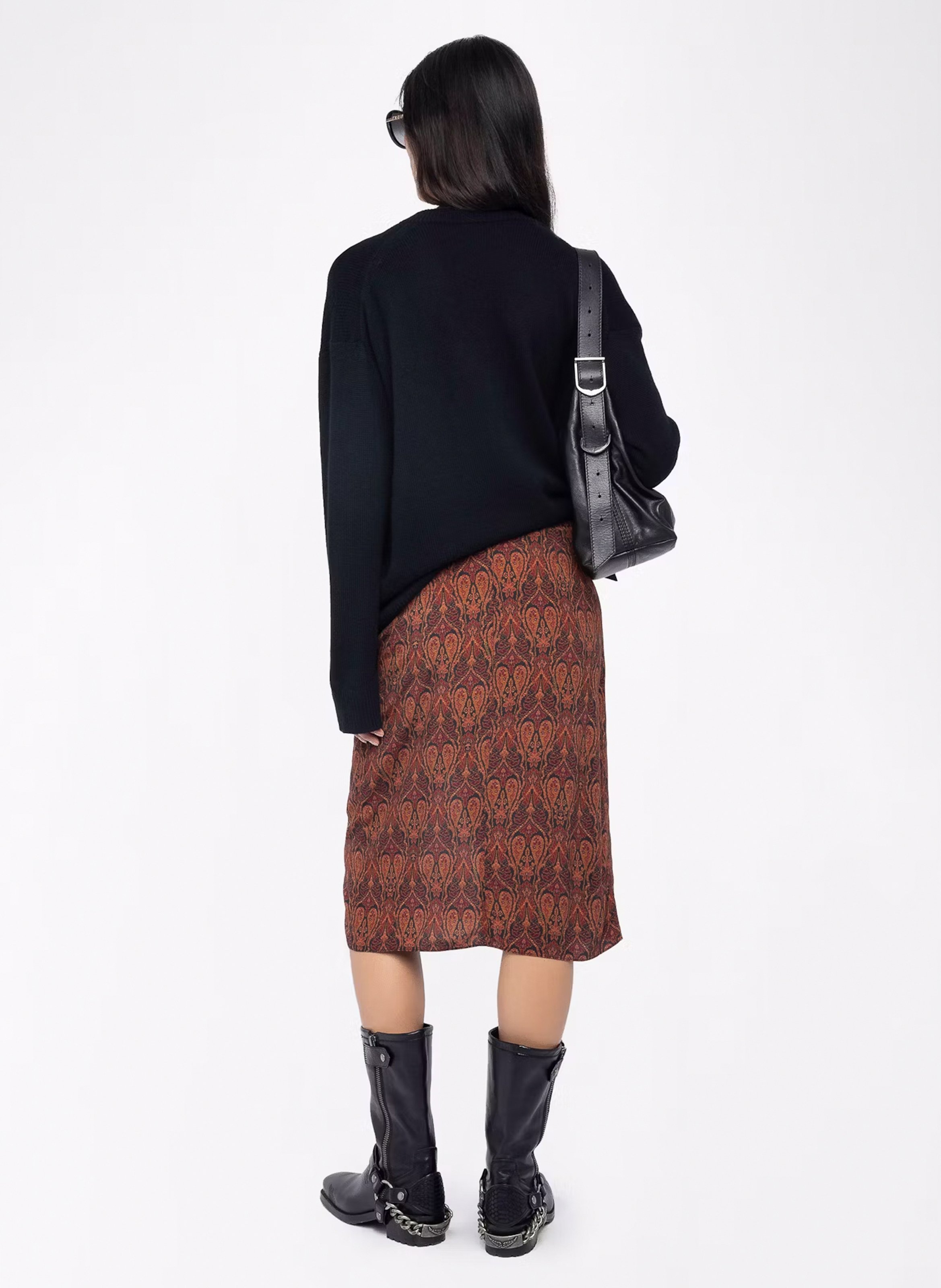 Jupe mid imprimée ZADIG&amp;VOLTAIRE Noir