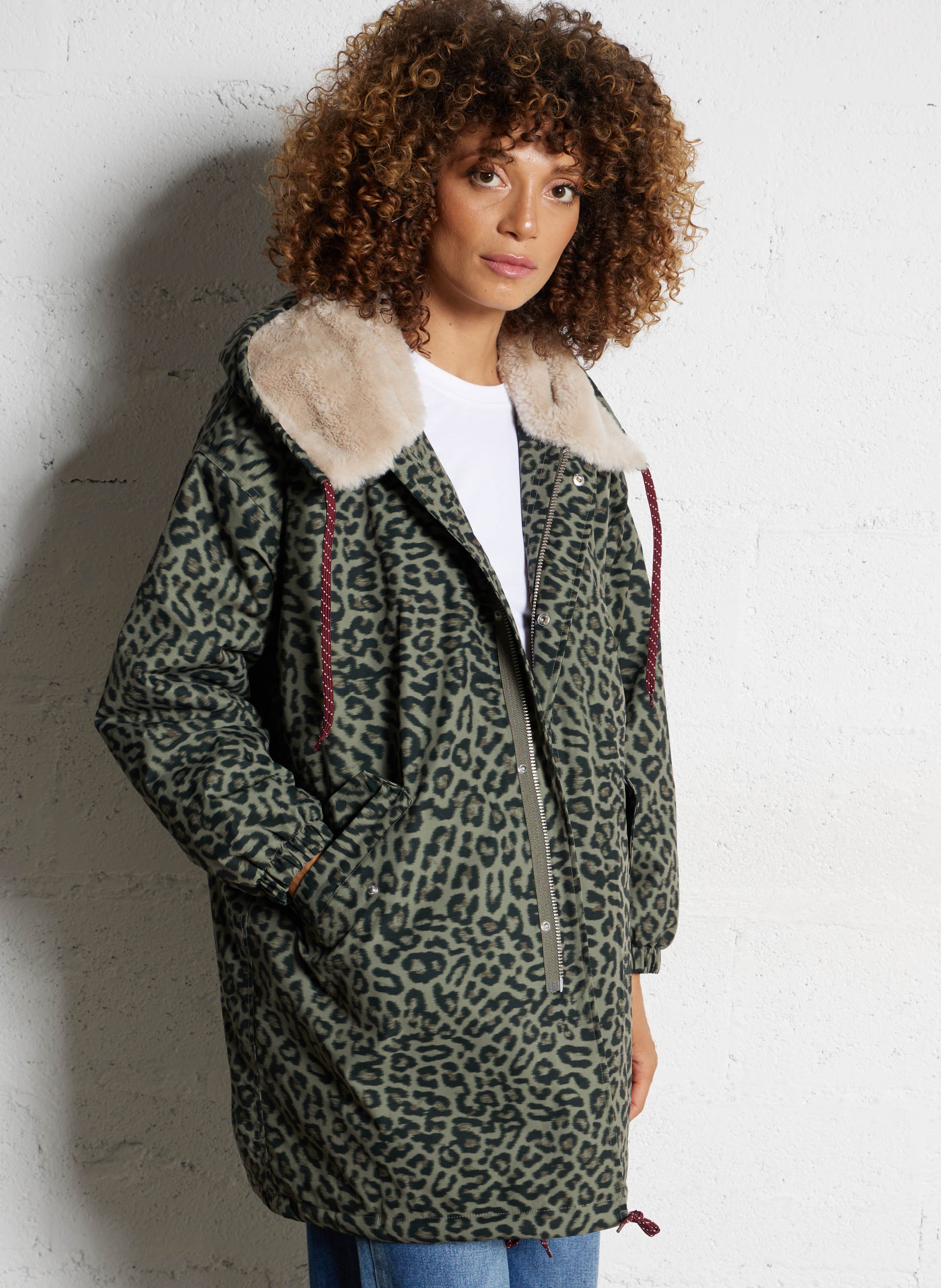 Oversized jas met capuchon BELLEROSE Grijs