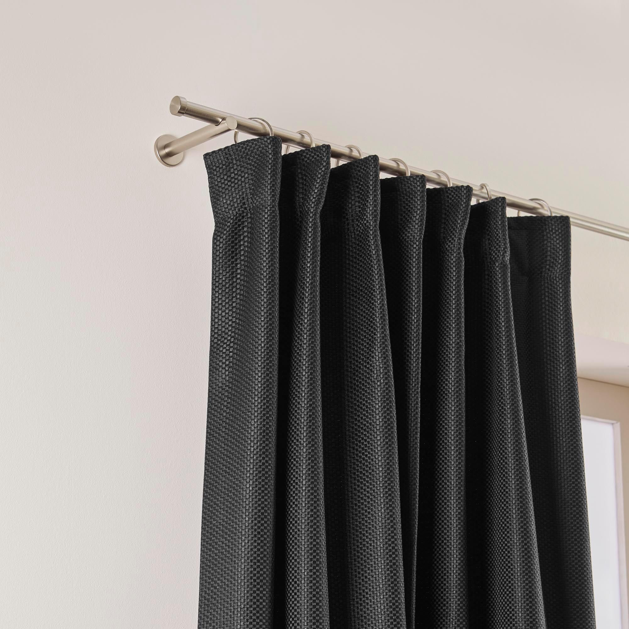 Pleated ribbon curtain MADURA Black