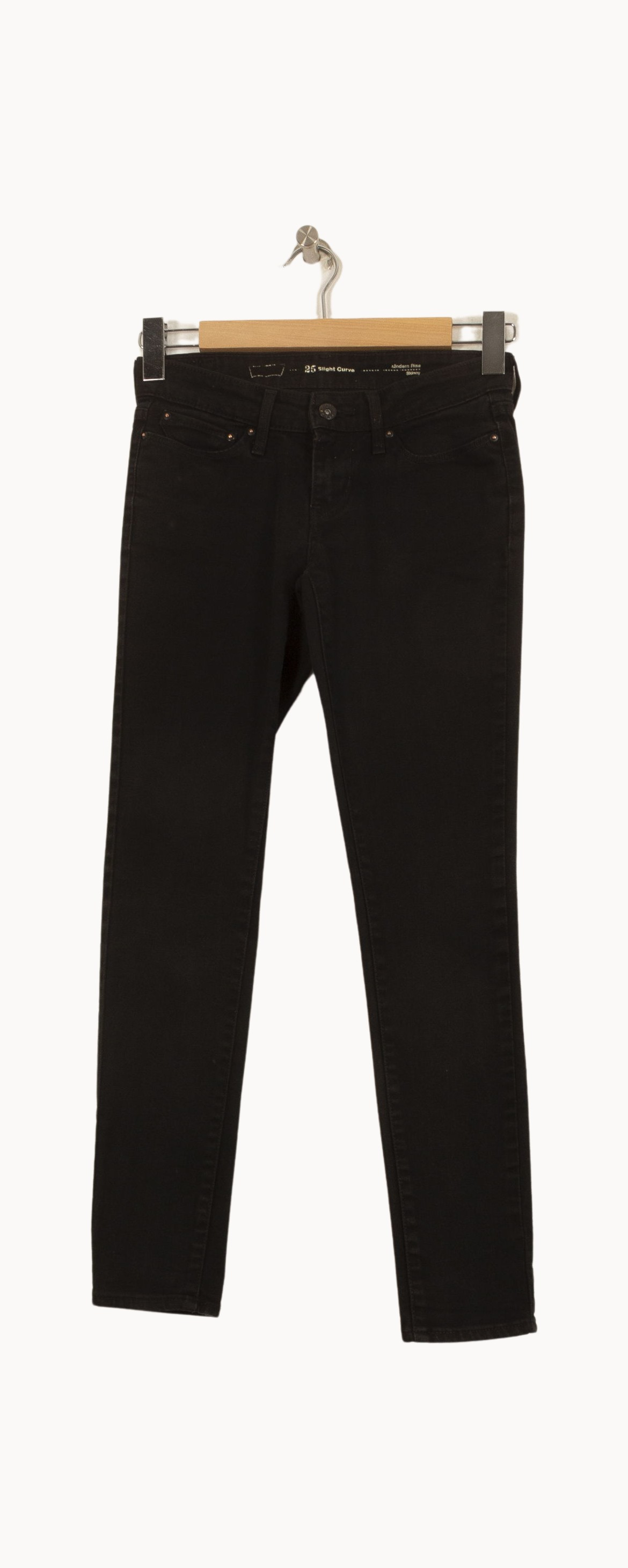 Cropped slim jeans with studs LEVI'S - Seconde main Black
