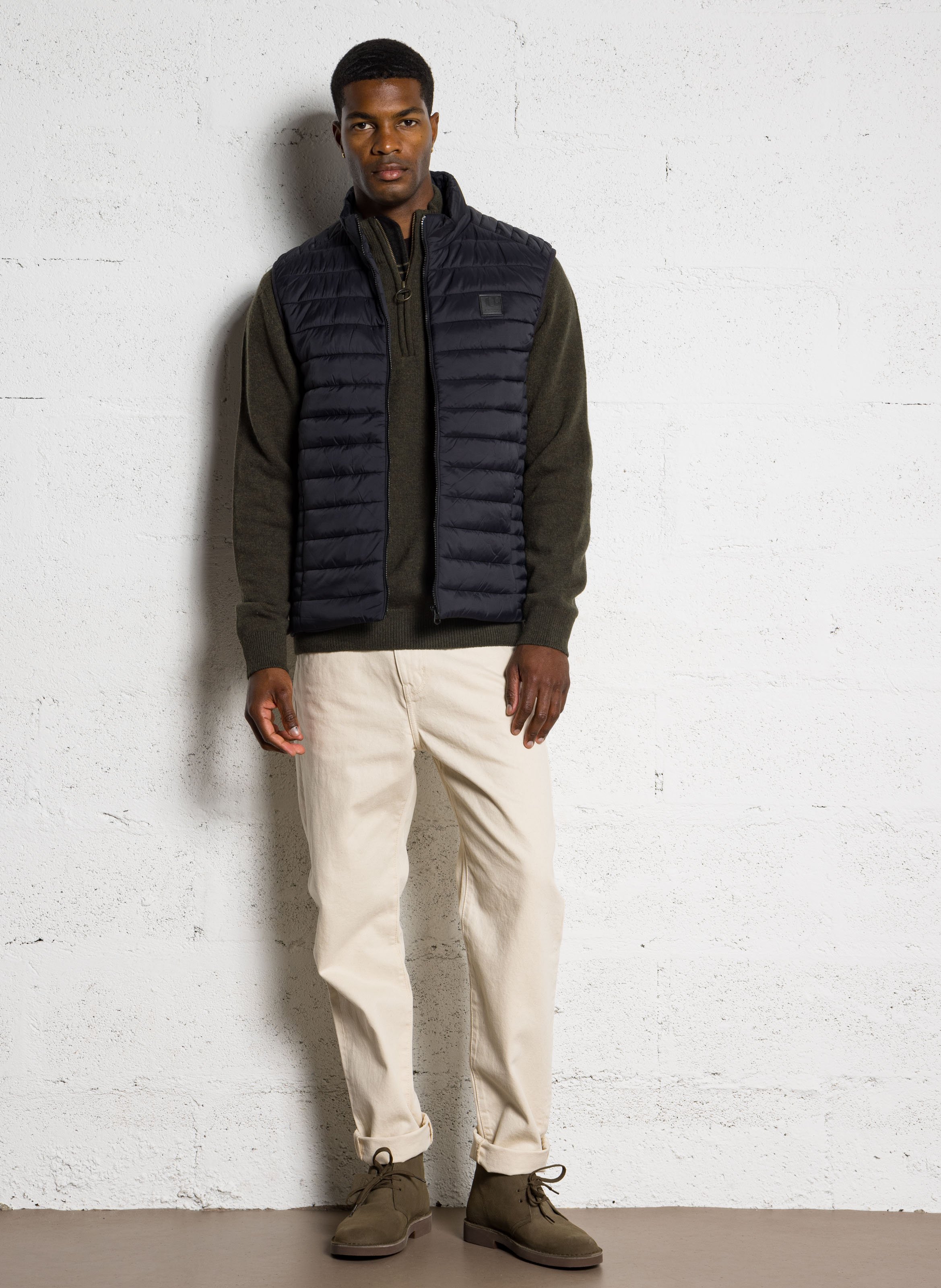 Cotton-blend straight jeans FAGUO Beige