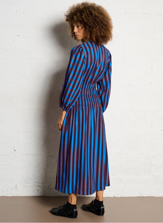 princess polly blue striped dress Golden Era Halter Mini Dress Blue Stripe