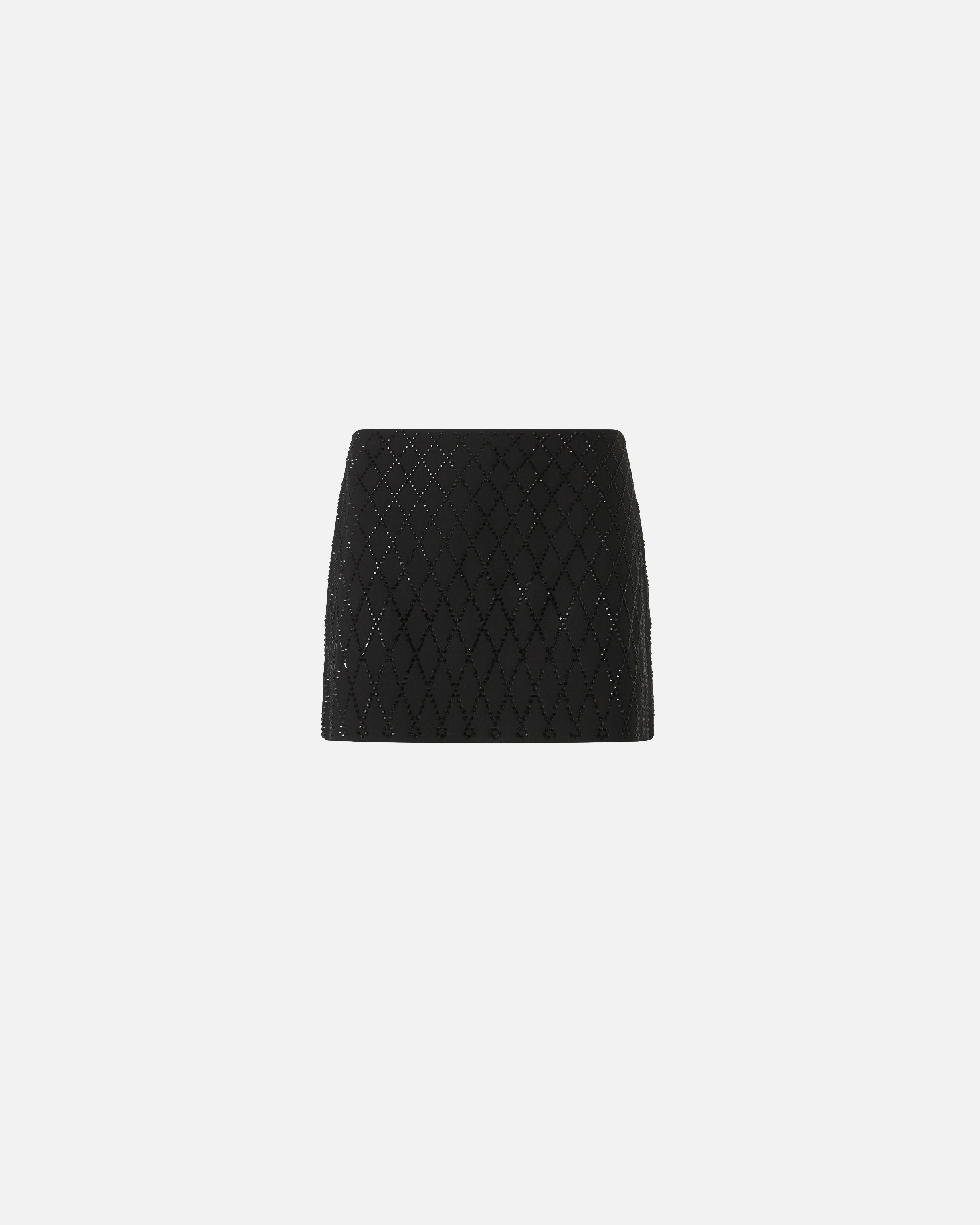 Mini skirt with rhinestones PINKO Black