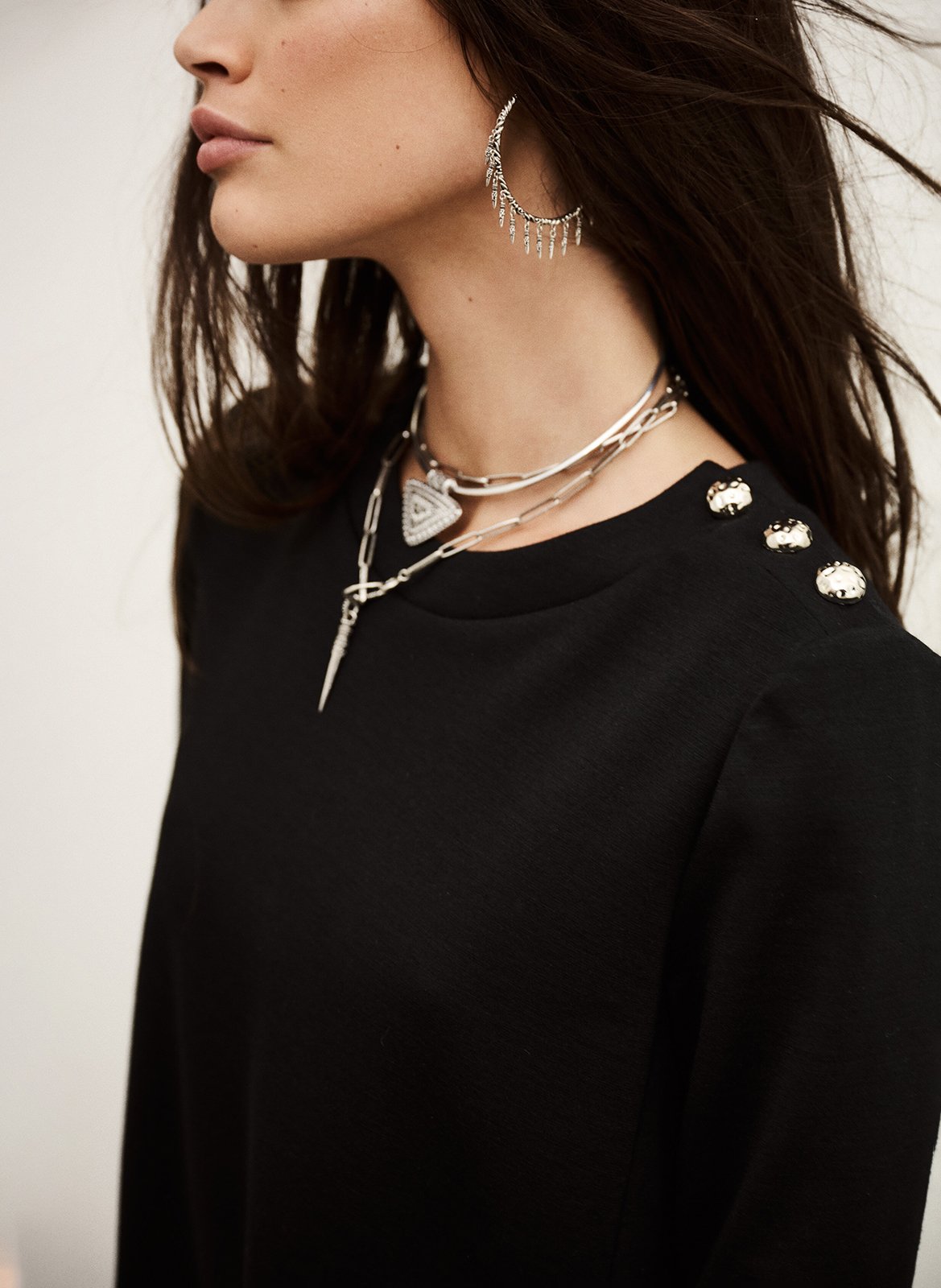 Robe courte col rond BA&SH Noir