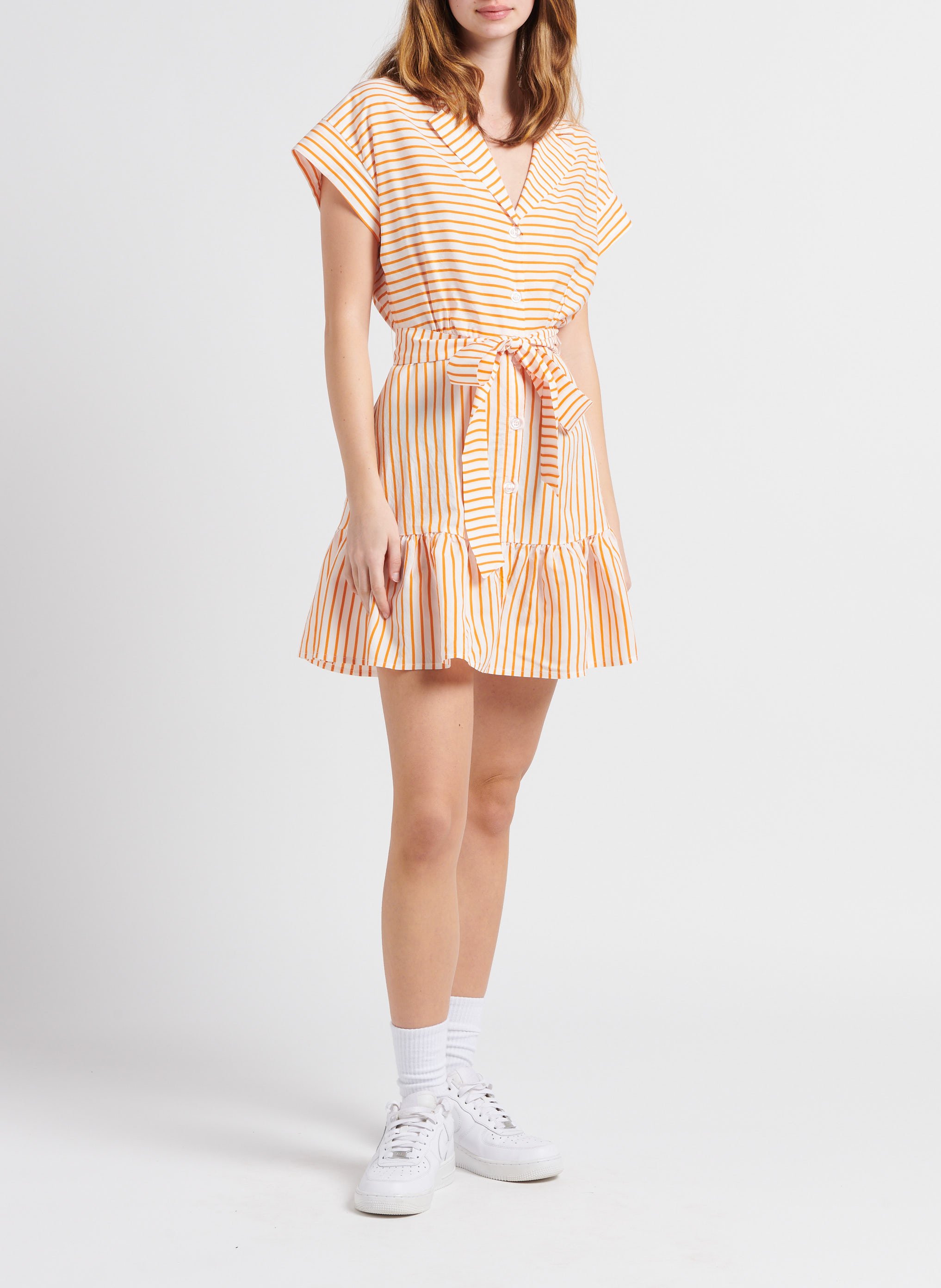 Short dress with tailored collar INDEE Multicolored