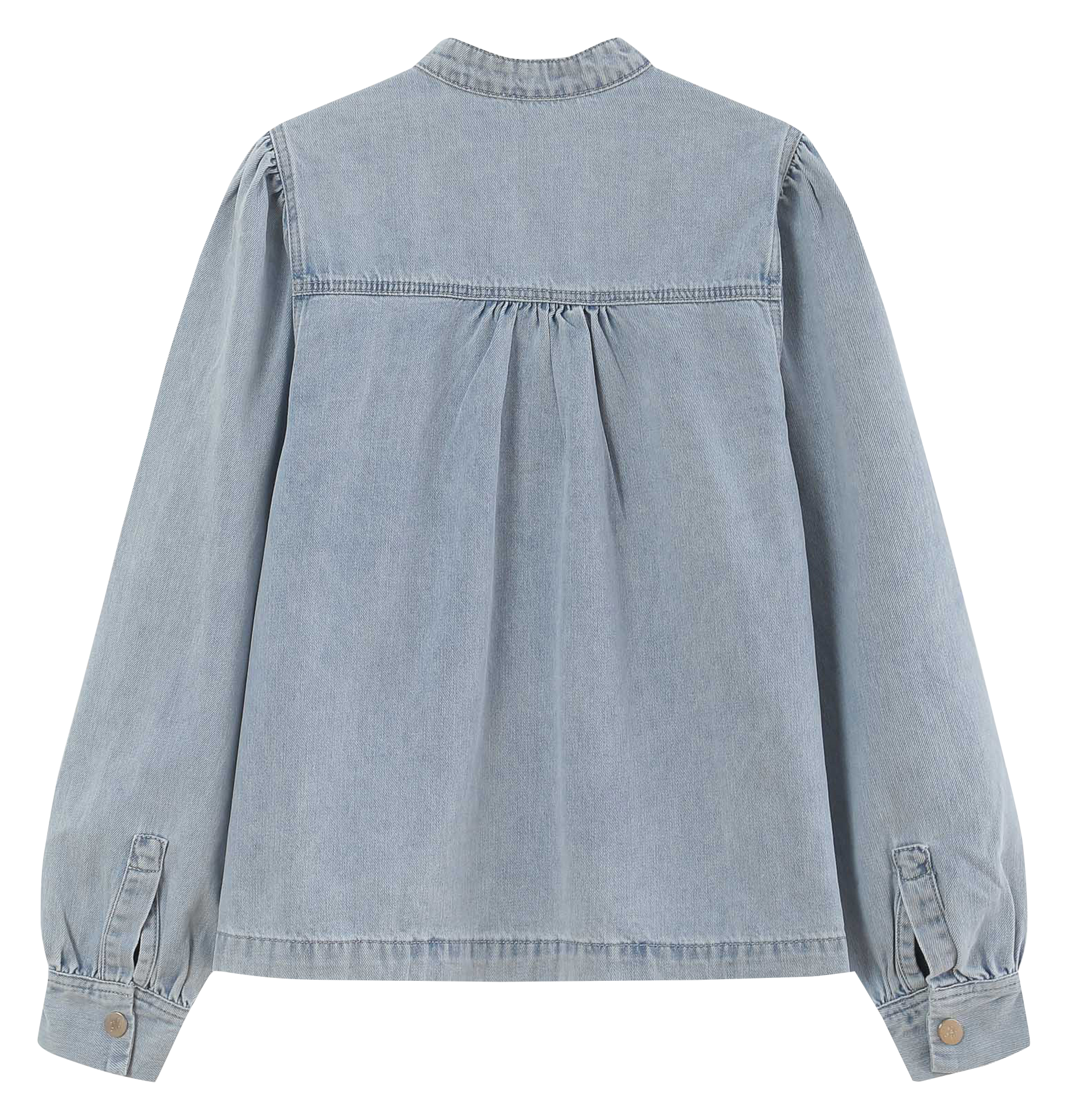 Blouse oversize col V en coton mélangé GRACE ET MILA Bleu