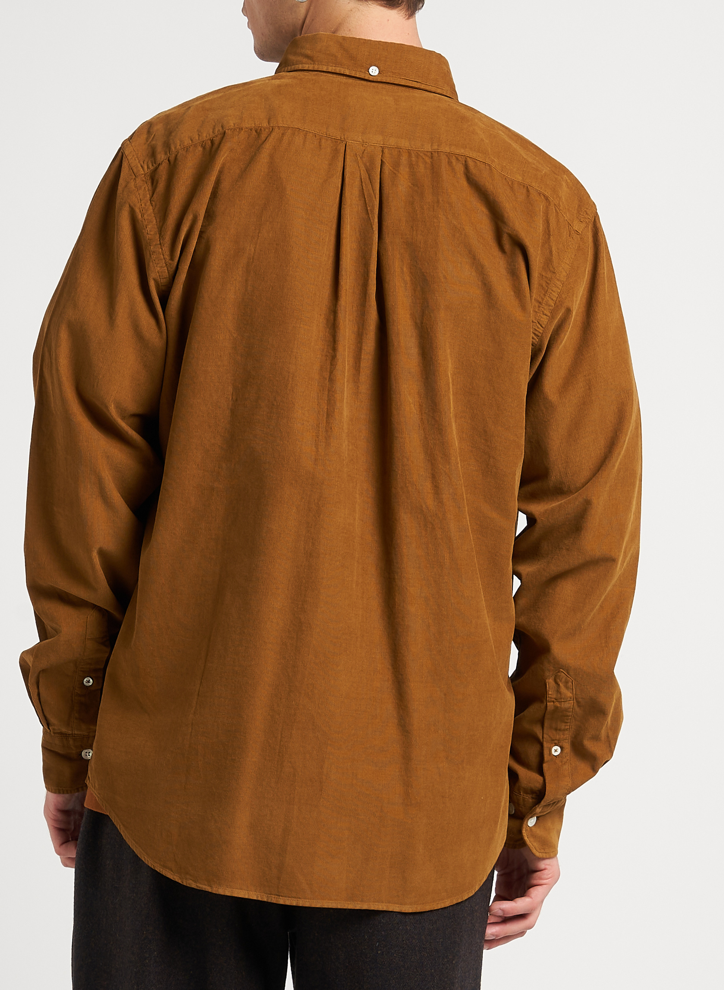 Chemise col classique en coton  HARTFORD Marron