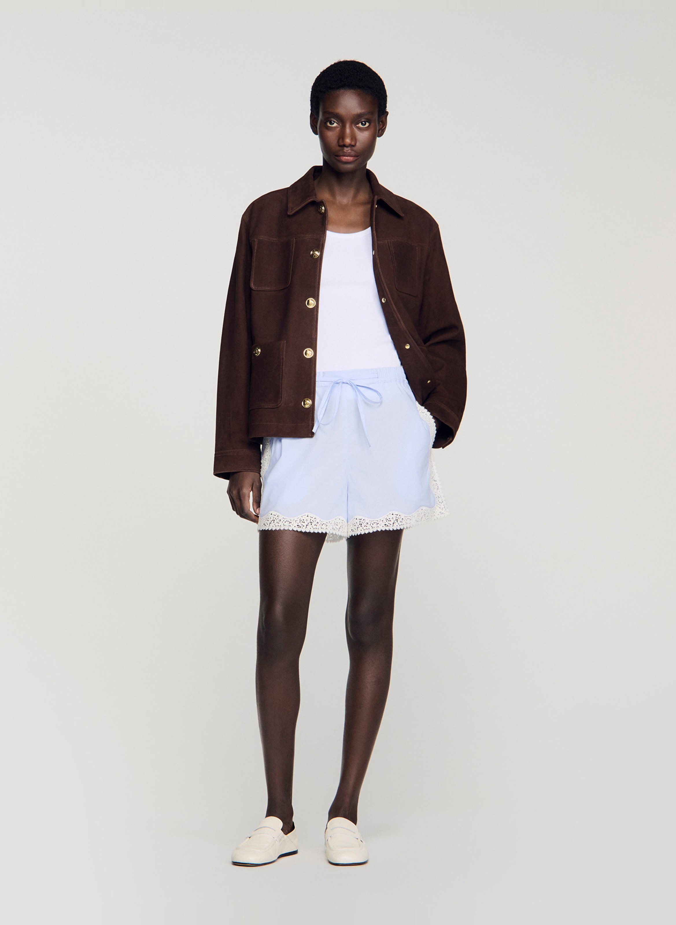 Cotton shorts SANDRO Blue