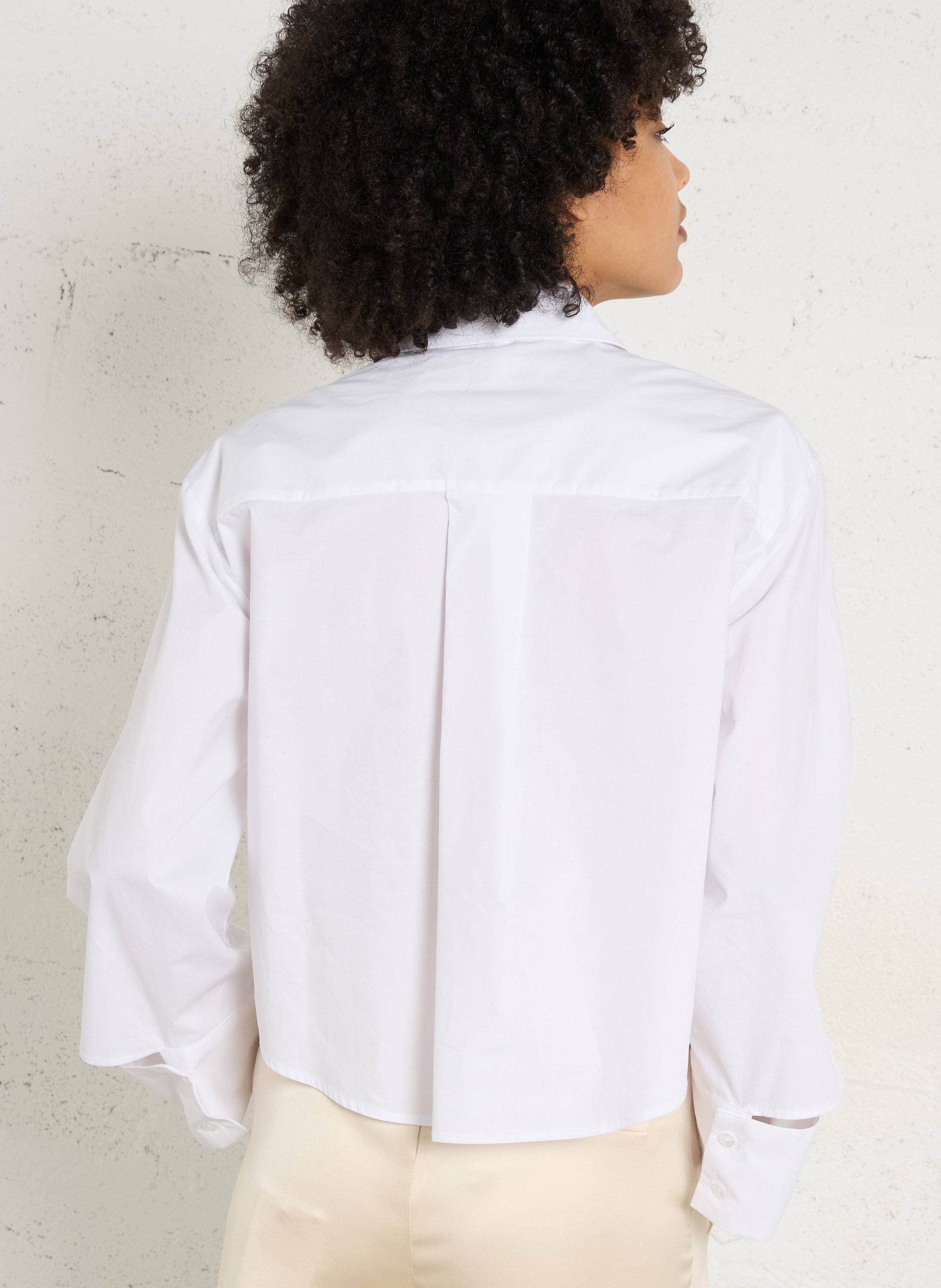 Cotton shirt with classic collar IMPERIAL White