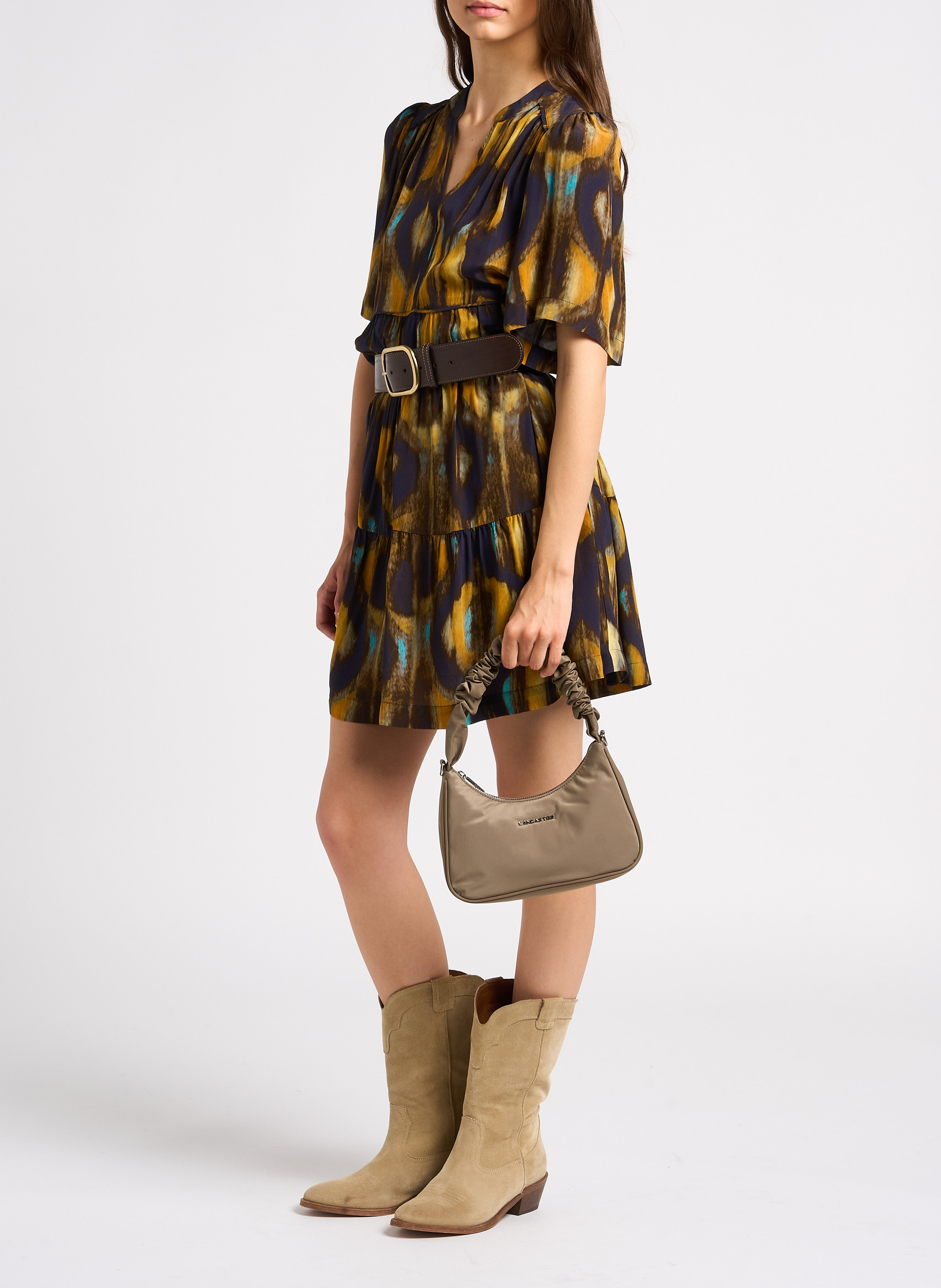 Sac baguette porté épaule  LANCASTER PARIS Beige