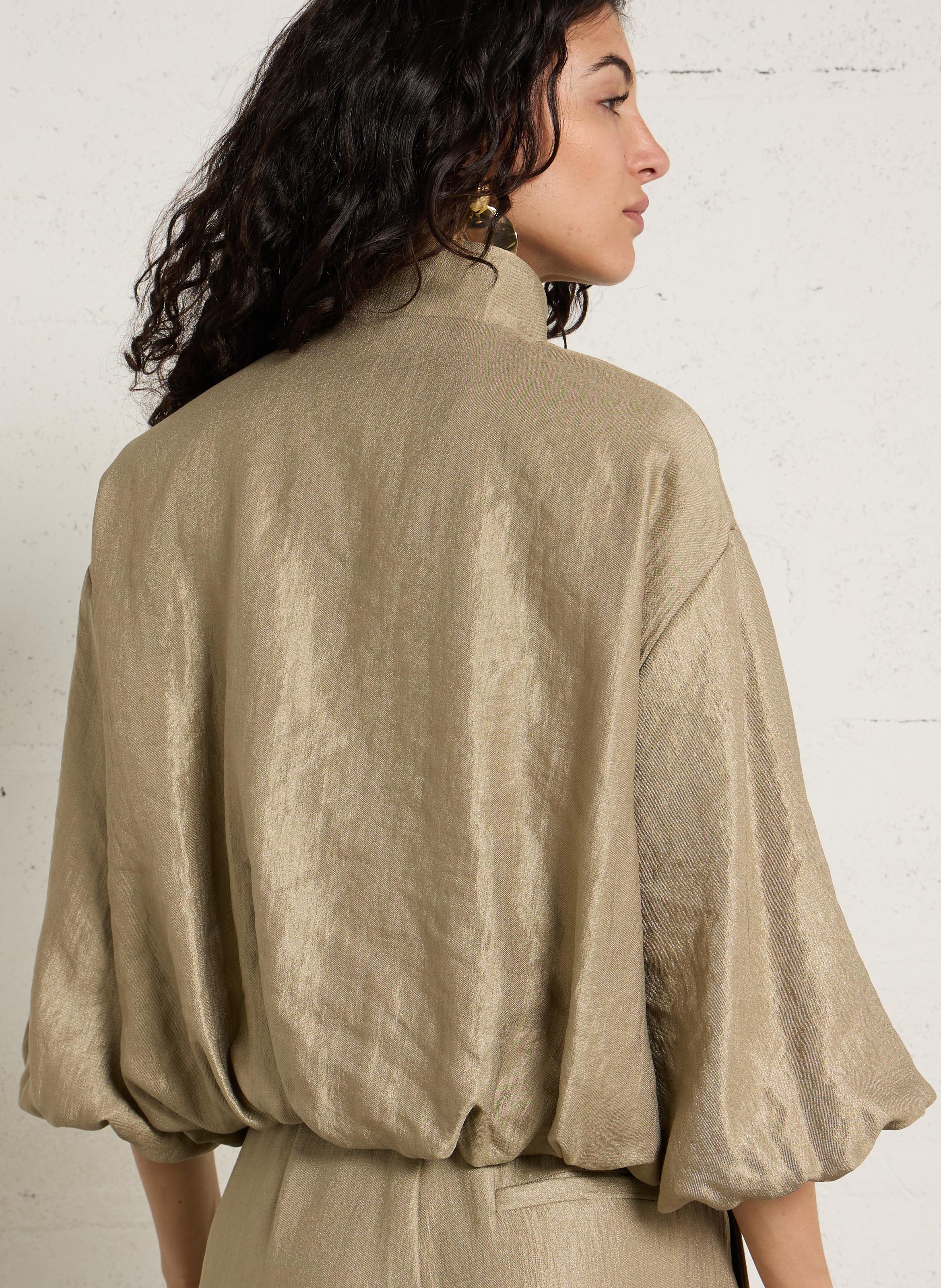 High-neck jacket IMPERIAL Brown