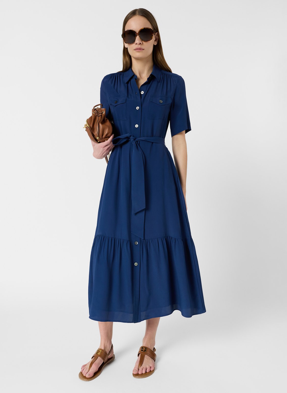 Robe longue col classique GERARD DAREL Bleu
