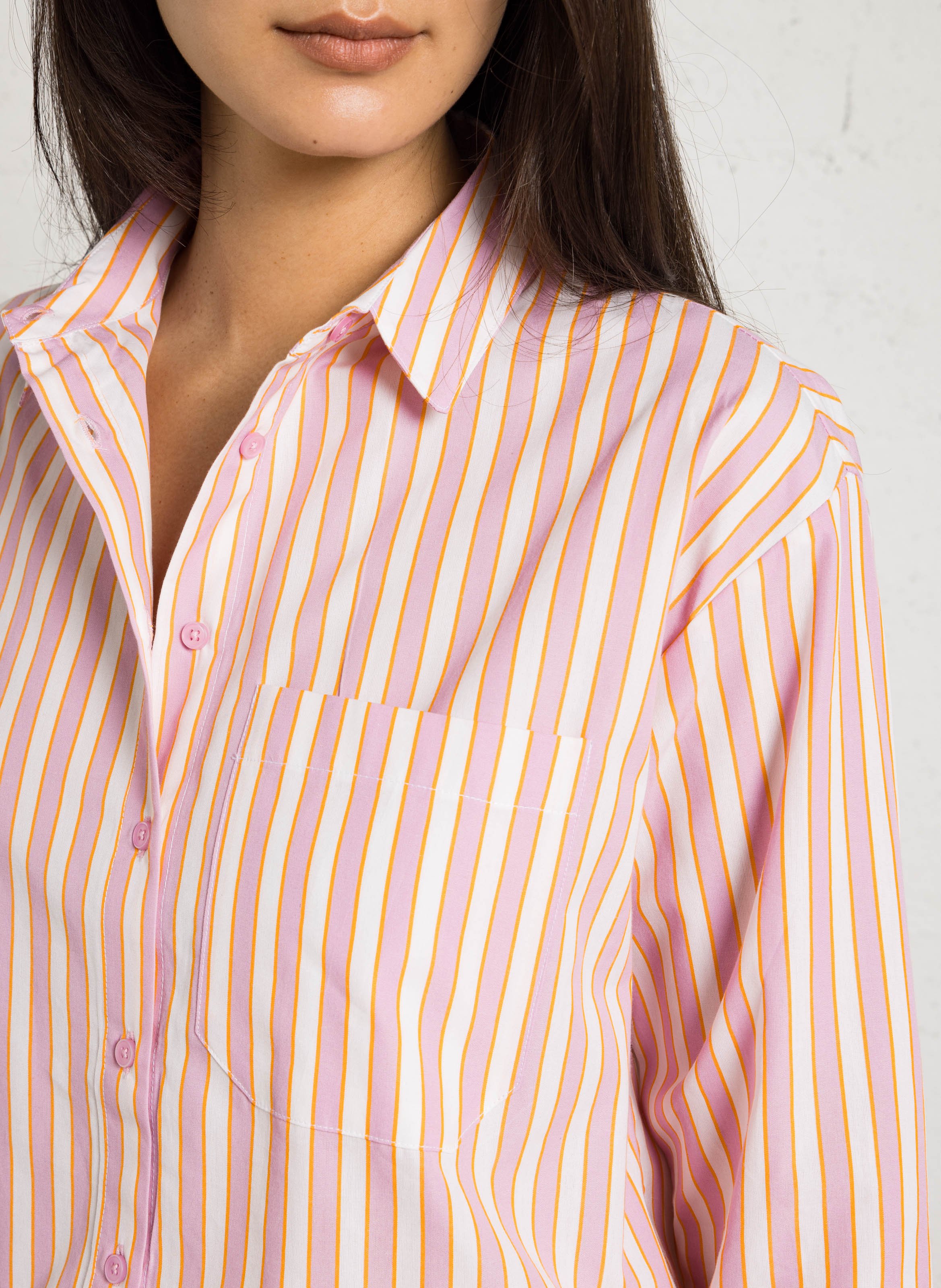 Gestreept overhemd MAISON 123 Roze