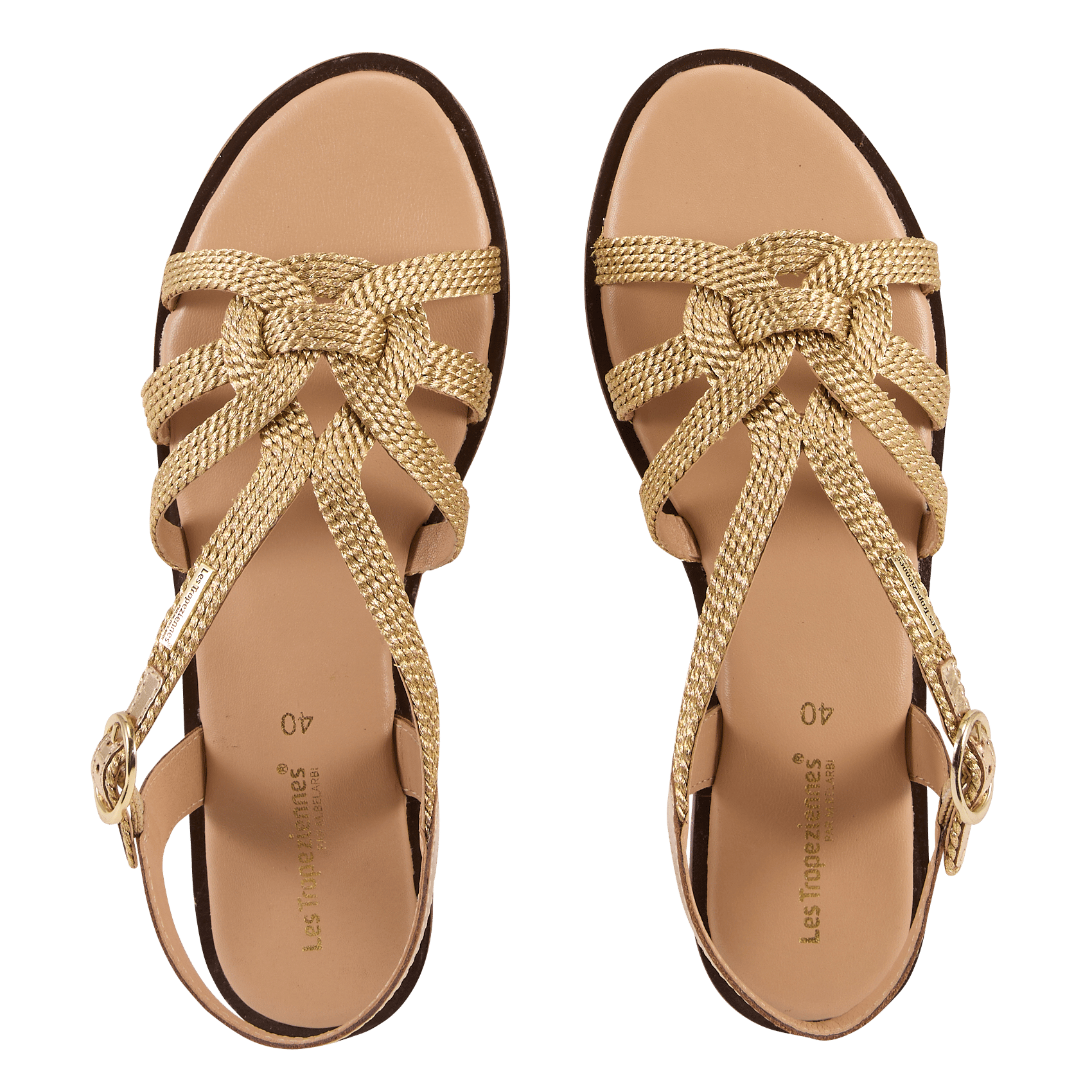 Platte sandalen LES TROPEZIENNES PAR M.BELARBI Goudkleurig